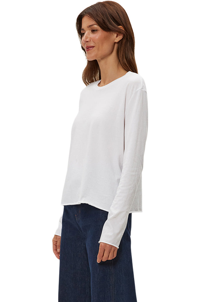 Michael Stars Aiko Crewneck Tee in White