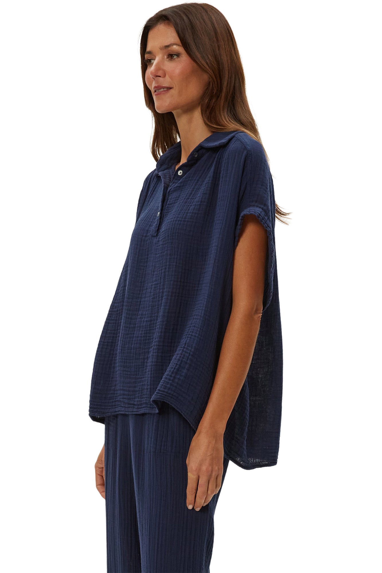 Michael Stars Avalon Popover Top in Nocturnal
