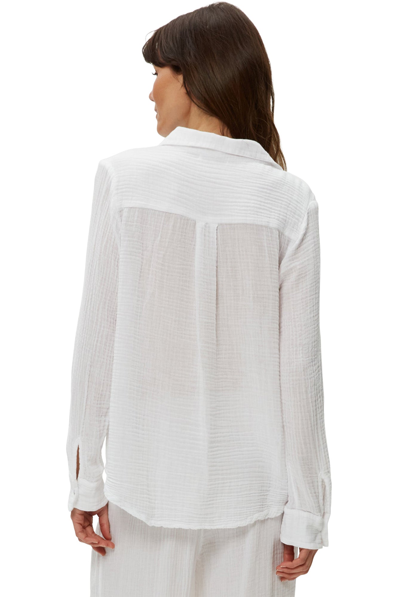 Michael Stars Ernie Button Down w/ Pocket in White