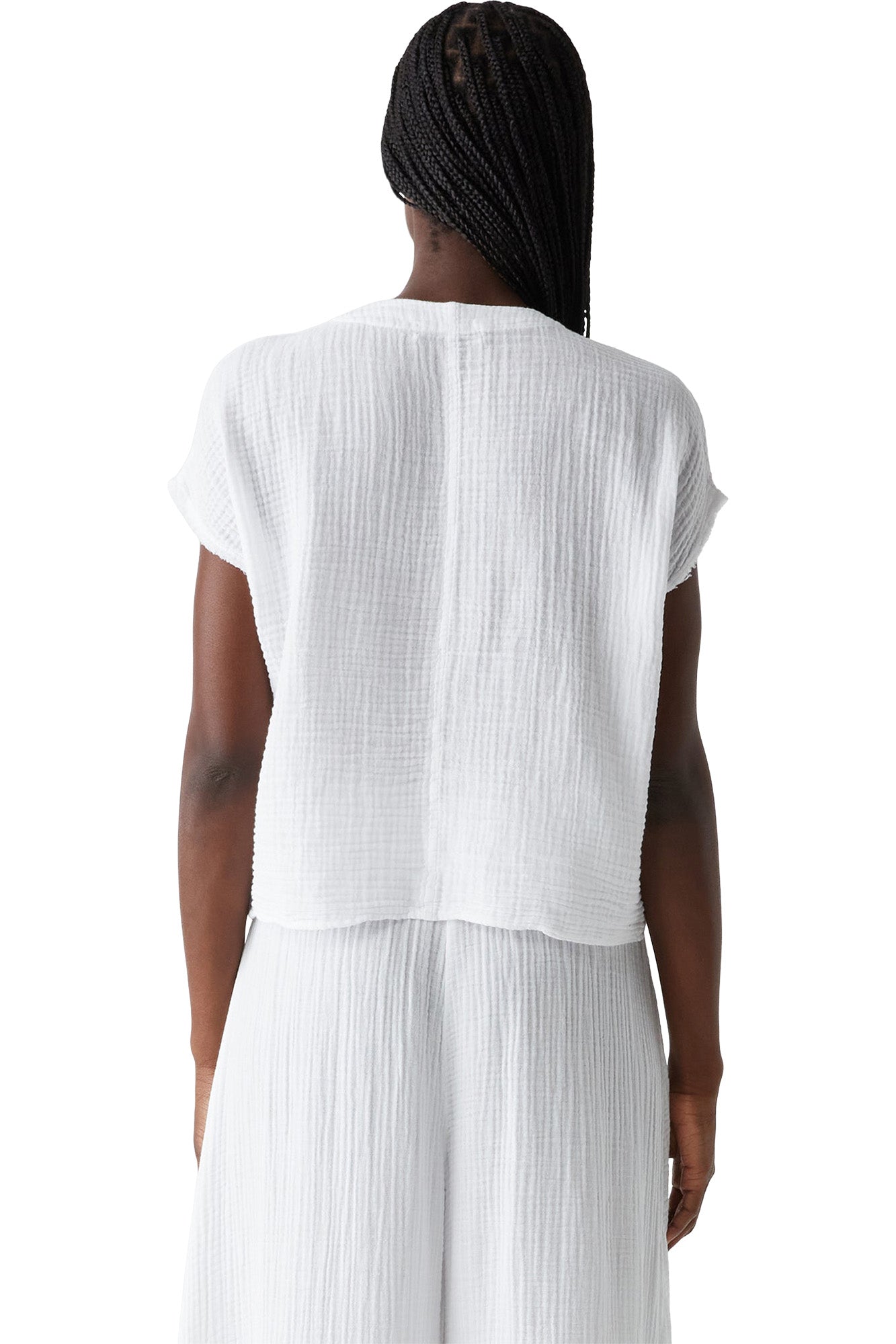 Michael Stars Evie Wrap Top in White