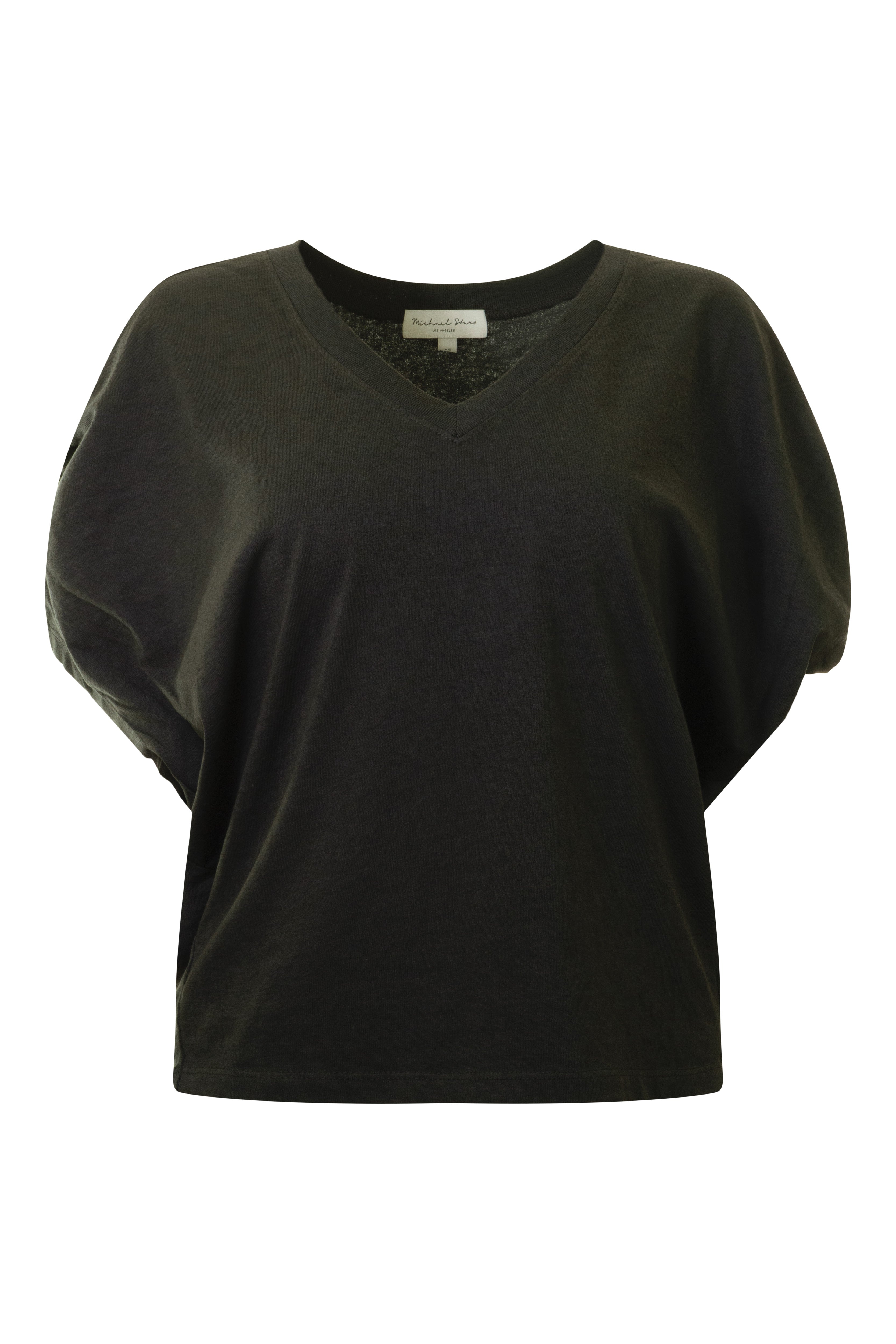Michael Stars Freya Easy V-neck Tee in Oxide