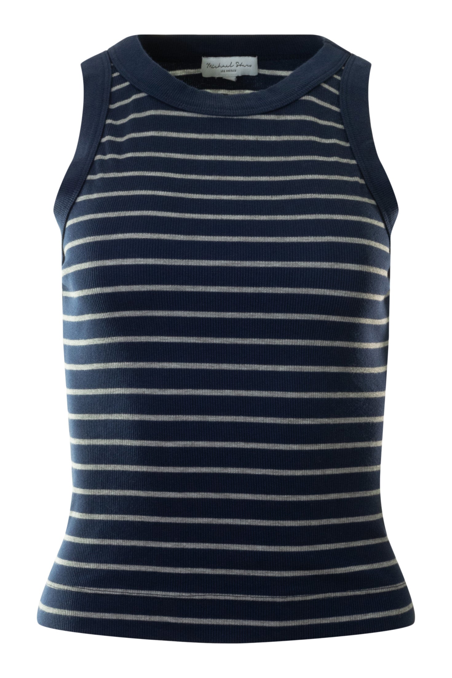 Michael Stars Gina Wide Binding Tank in Nocturnal - Heather Grey