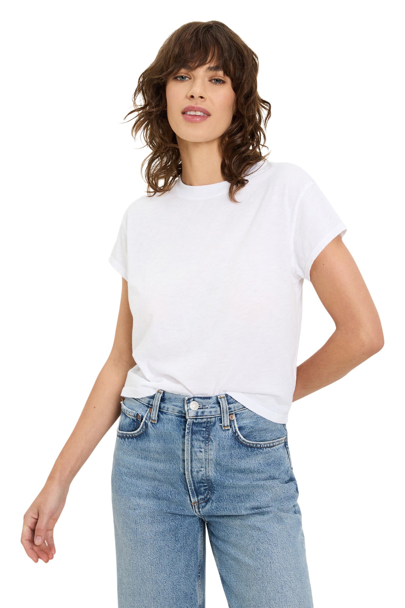 Michael Stars Grayson Cropped Crewneck Tee
