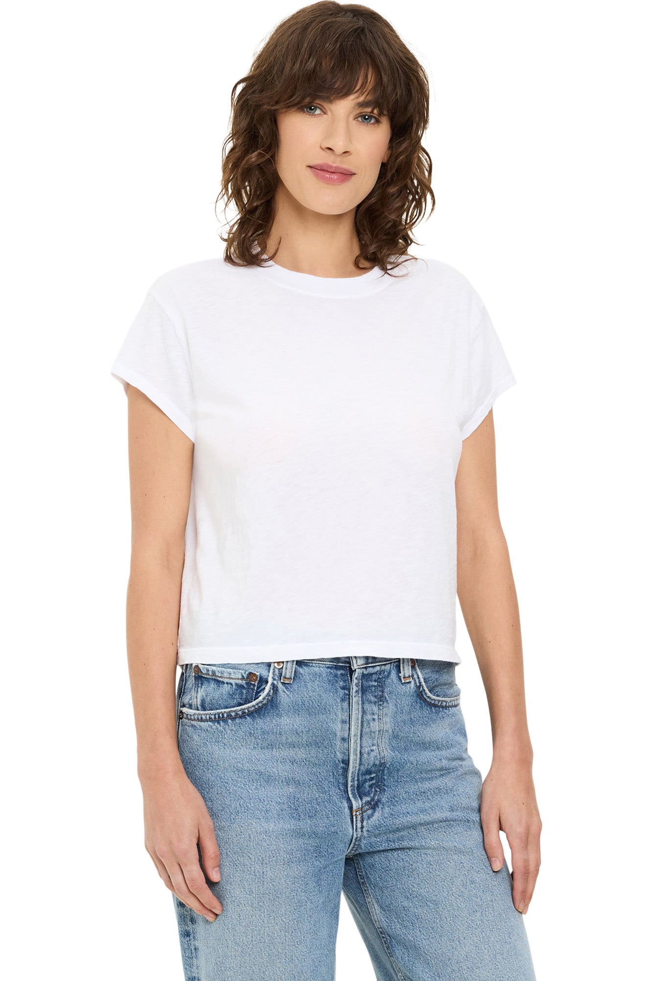 Michael Stars Grayson Cropped Crewneck Tee