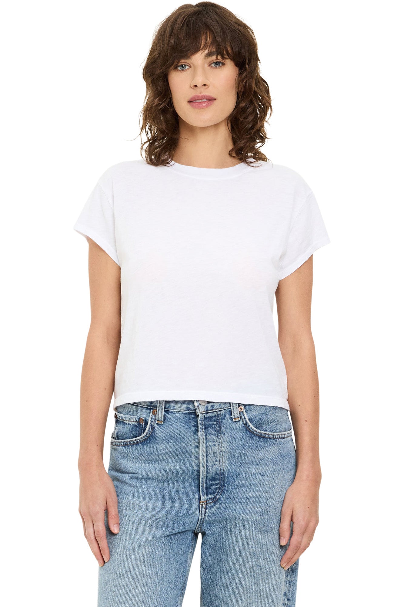 Michael Stars Grayson Cropped Crewneck Tee