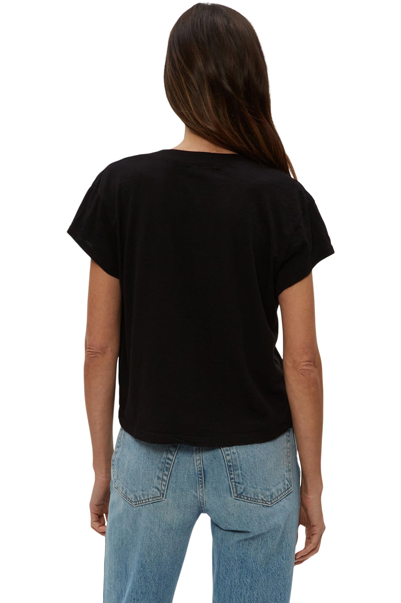 Michael Stars Harlan Cropped V-Neck Tee