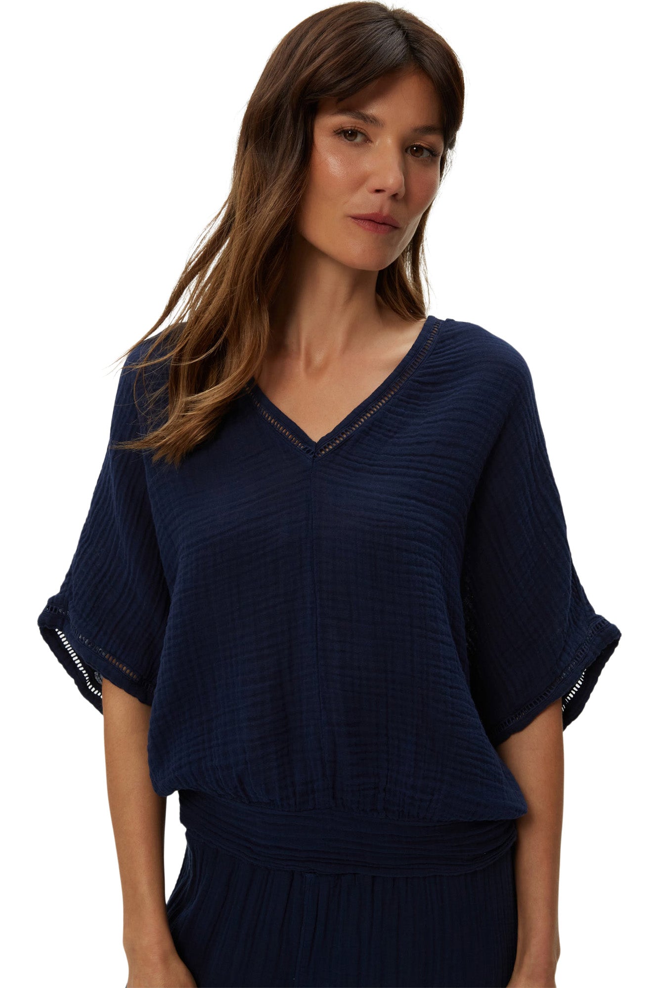 Michael Stars Imani Cropped Dolman Sleeve Top