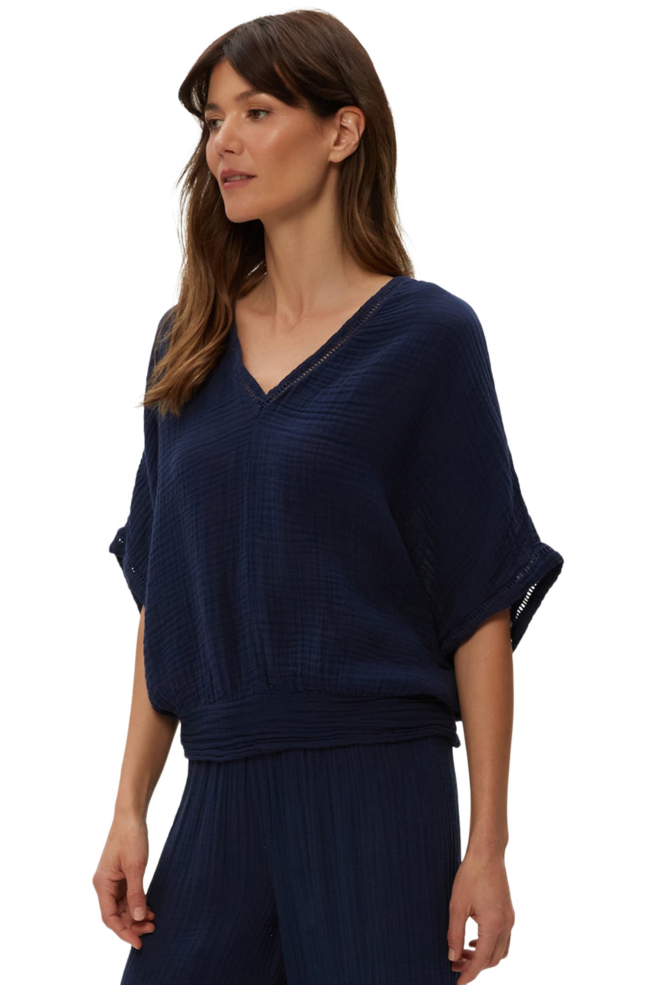 Michael Stars Imani Cropped Dolman Sleeve Top