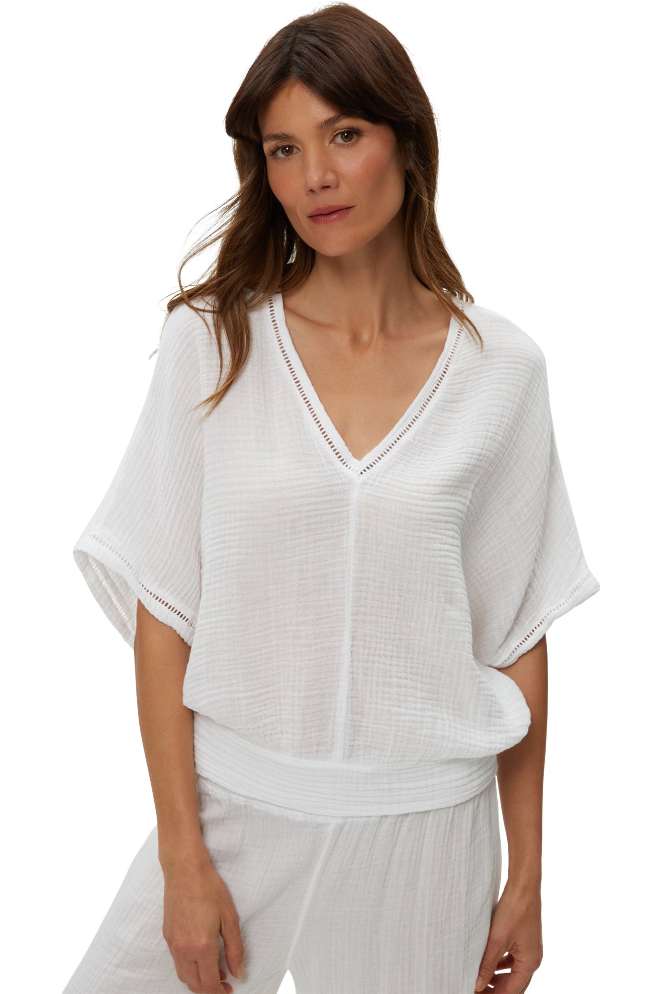 Michael Stars Imani Cropped Dolman Sleeve Top