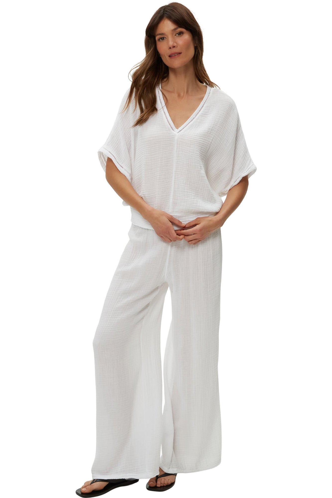 Michael Stars Imani Cropped Dolman Sleeve Top