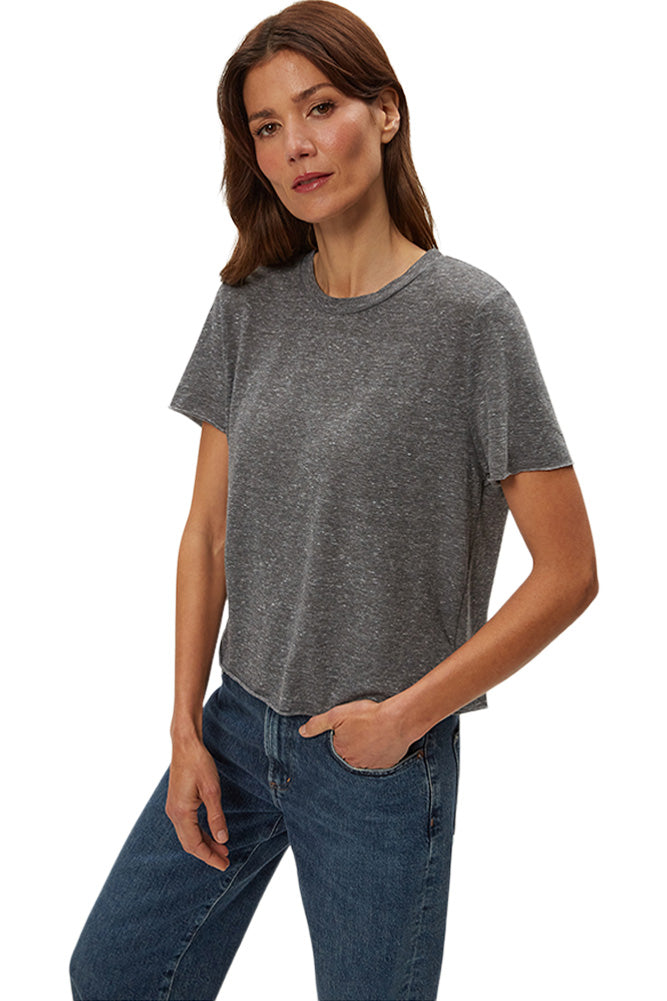 Michael Stars Jackie Raw Edge Crewneck Tee