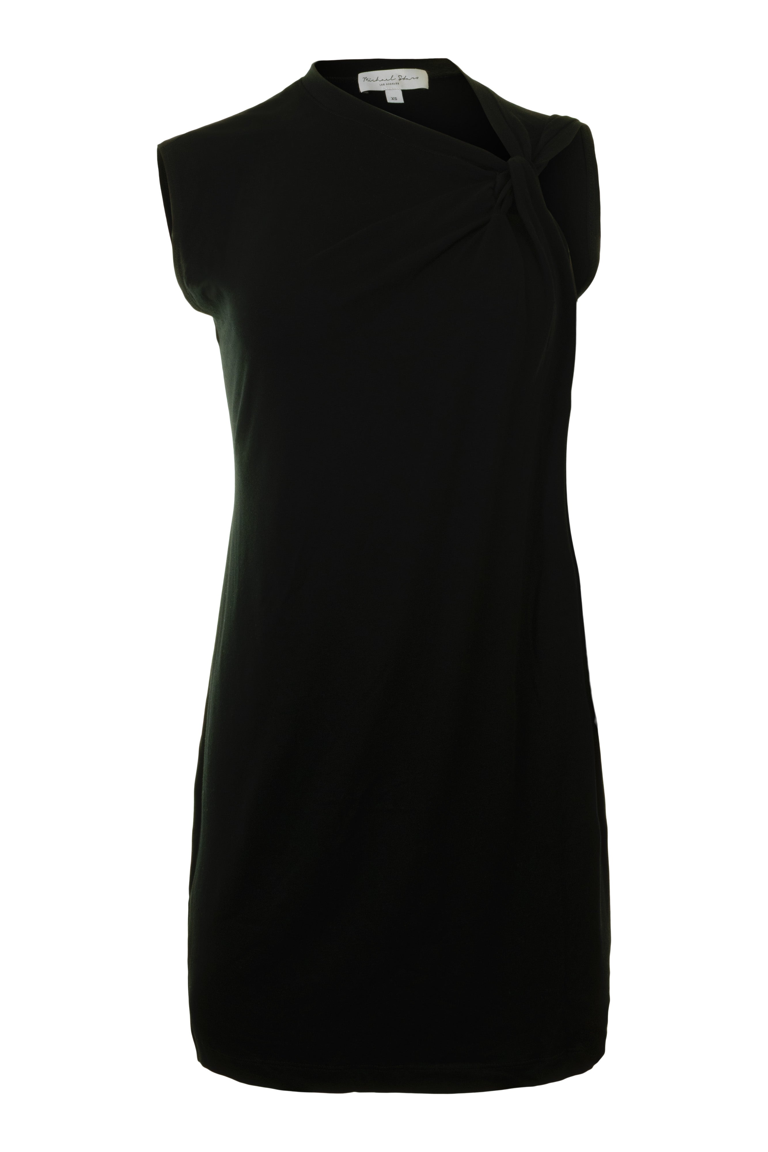 Michael Stars Jaclyn Twist Shoulder Mini Dress in Black