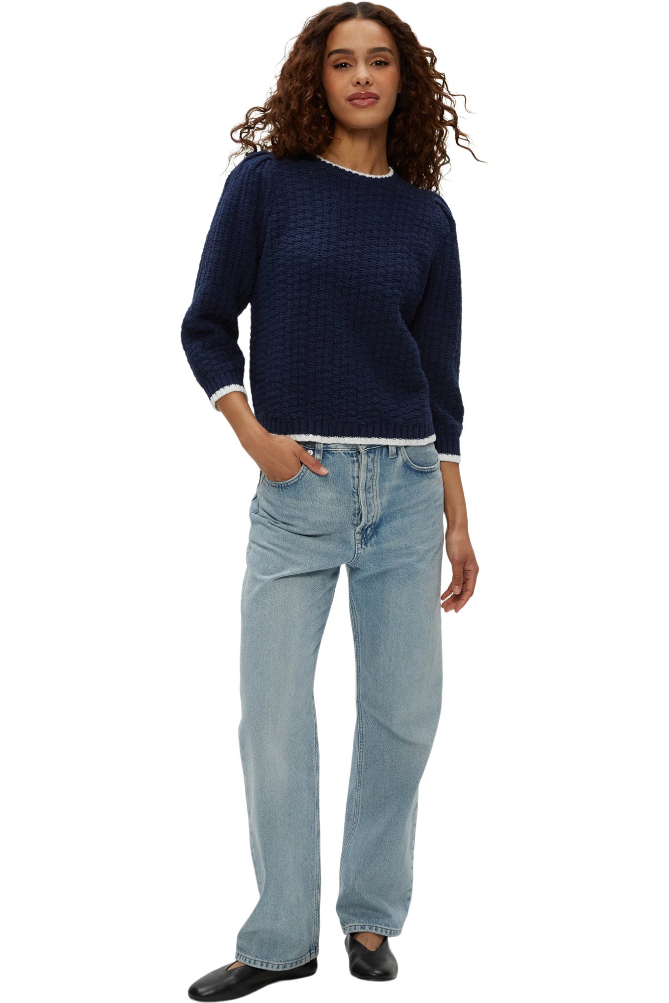 Michael Stars Leonora Puff Sleeve Sweater
in Nocturnal
