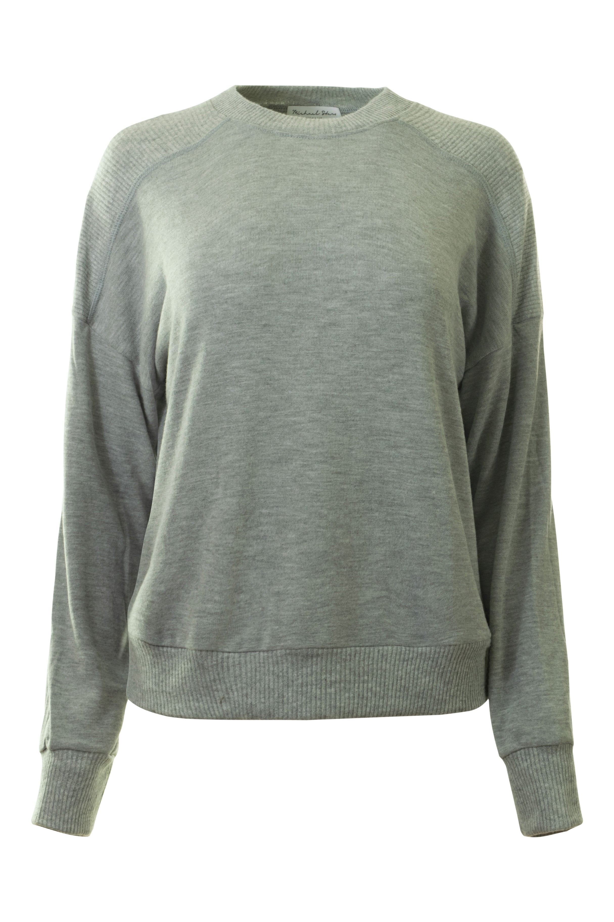 Michael Stars Marty Crewneck Pullover in Heather Grey