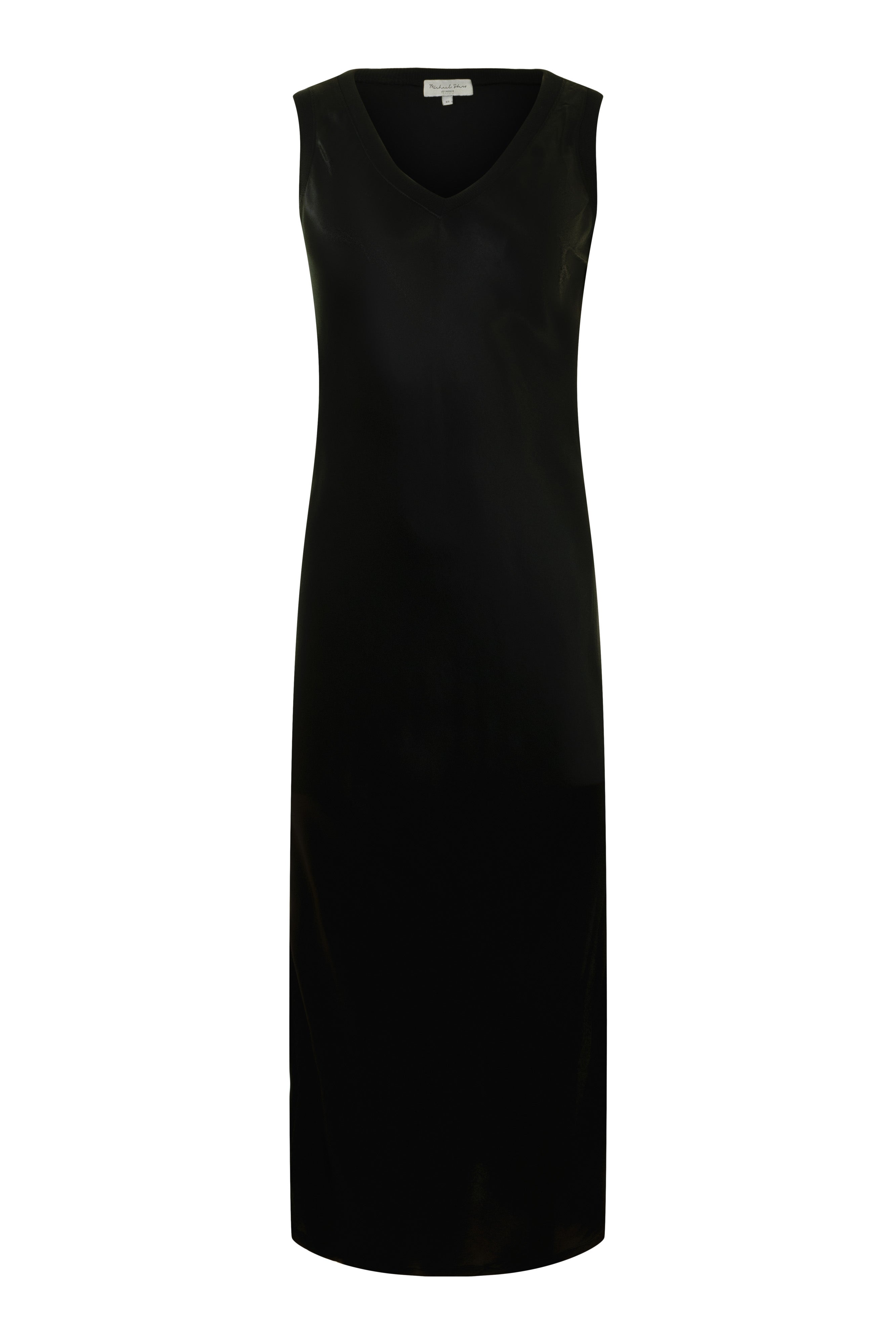 Michael Stars Randi Satin Midi Dress in Black