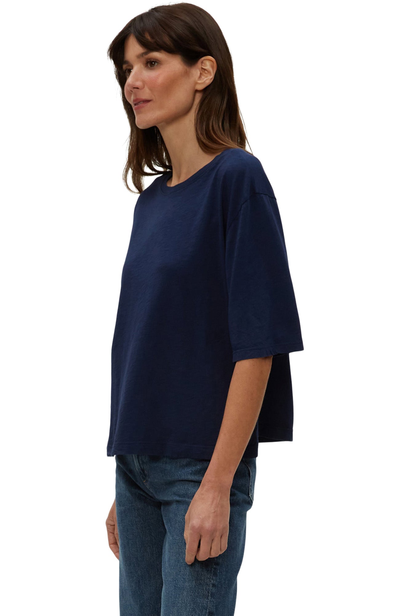 Michael Stars Reid Oversized Crew in Nocturnal