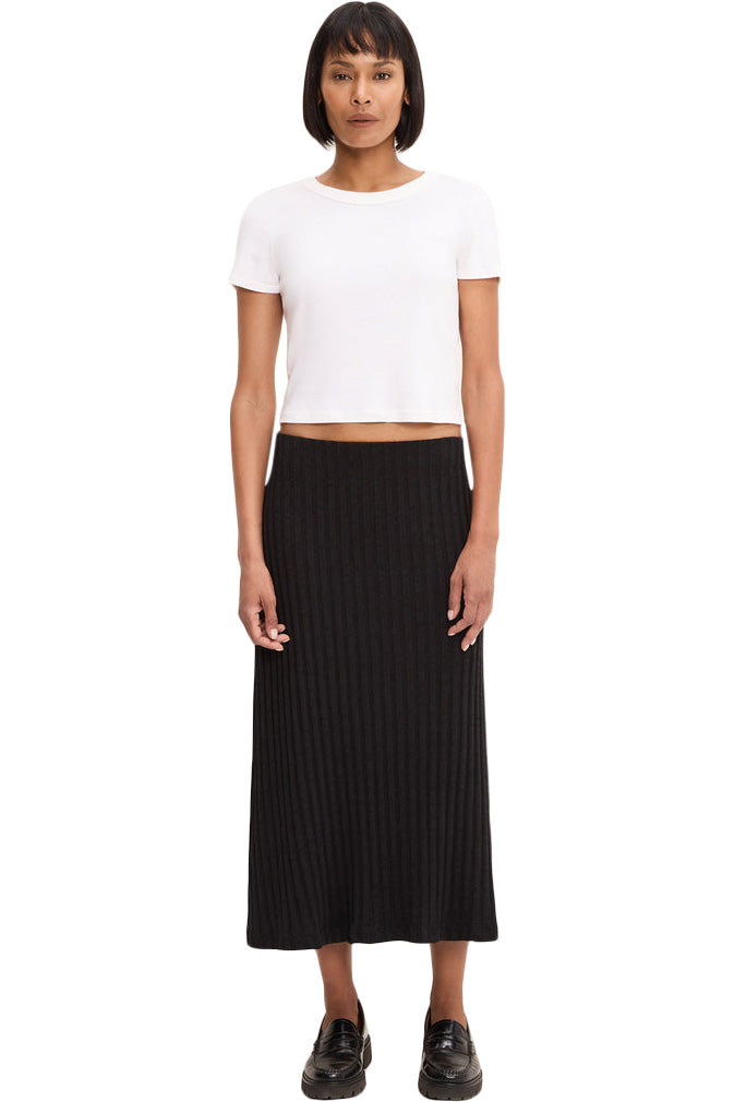 Michael Stars Shania Midi Skirt in Black