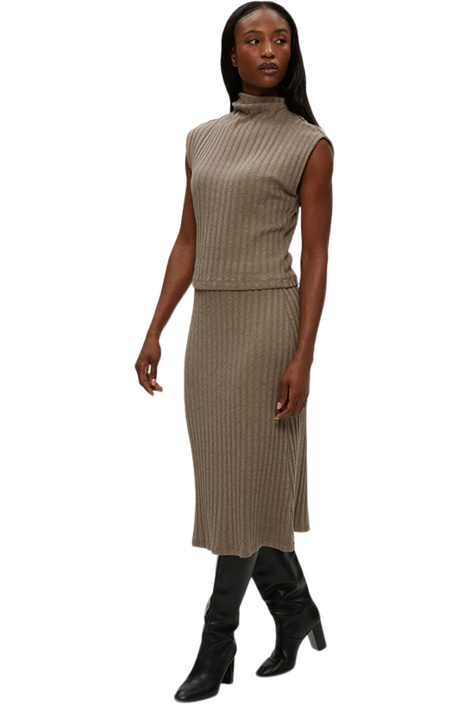 Michael Stars Shania Midi Skirt in Cobblestone
