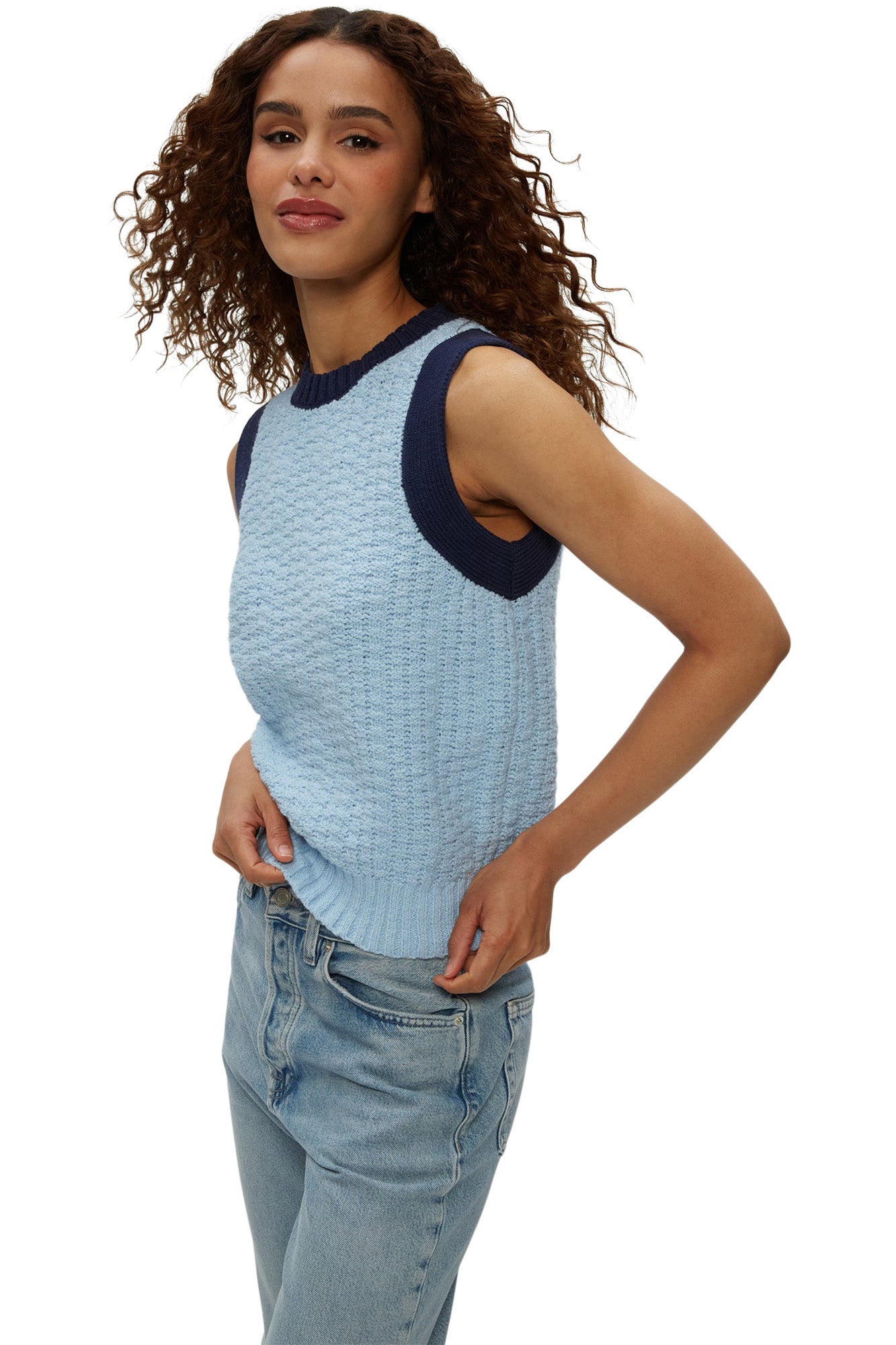 Michael Stars Sia Sleeveless Sweater in Fountain