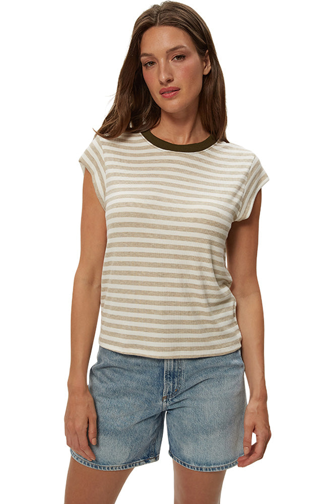 Michael Stars Tanya Power Shoulder Tee