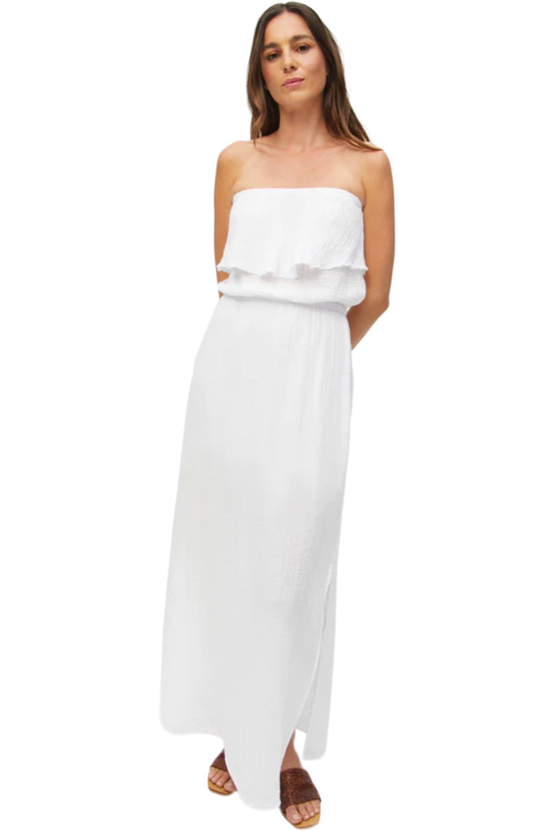 Michael Stars Tara Tube Dress in White