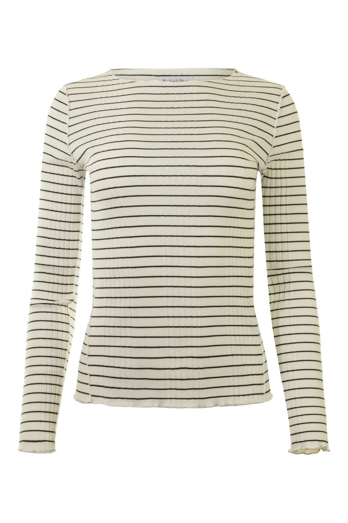 Michael Stars Kira Long Sleeve Merrow Top in Coconut Milk