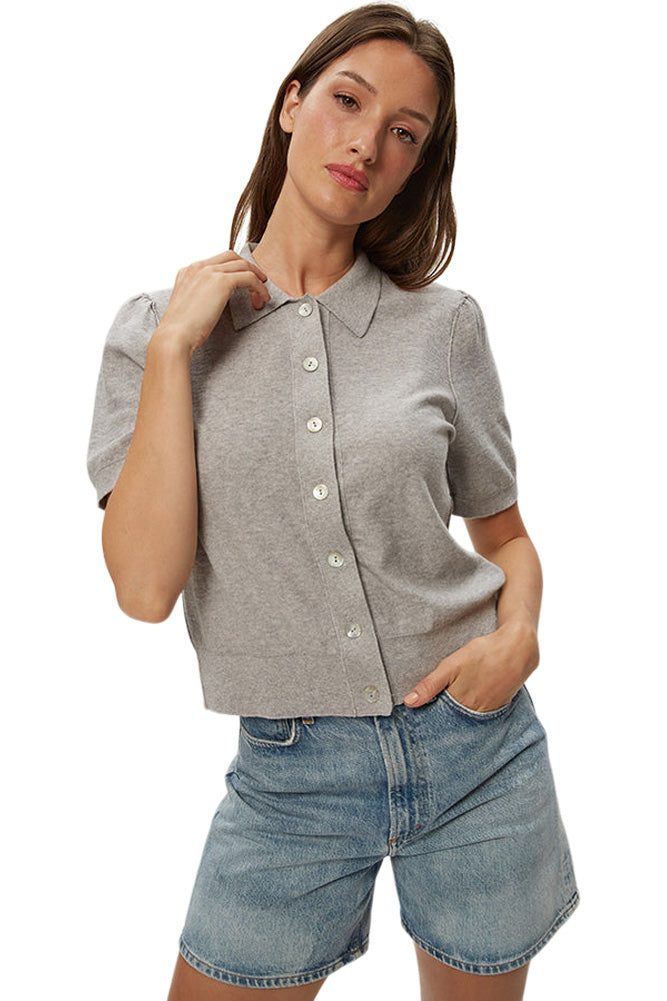 Michael Stars Sparrow Button Up Collared Top