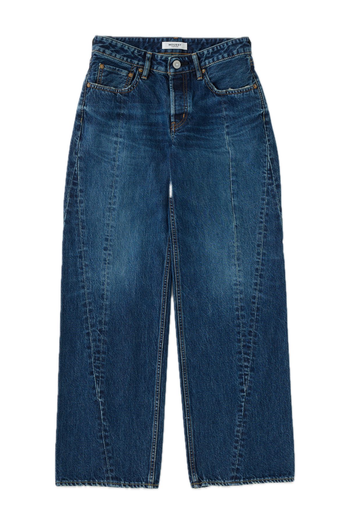Moussy Denim Atlantic Straight Low in Dark Blue