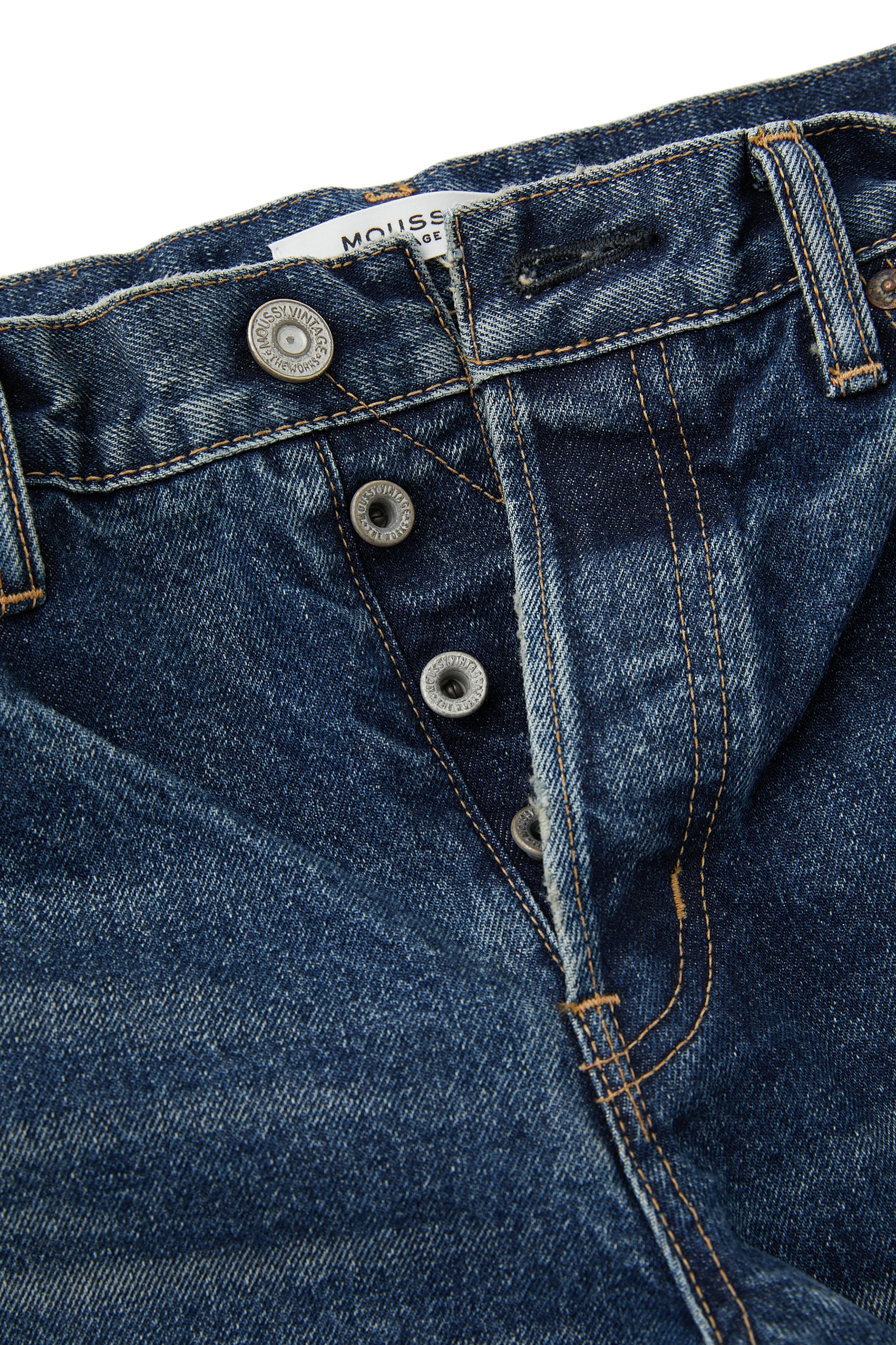 Moussy Denim Bardin Straight Jeans in Dark Blue