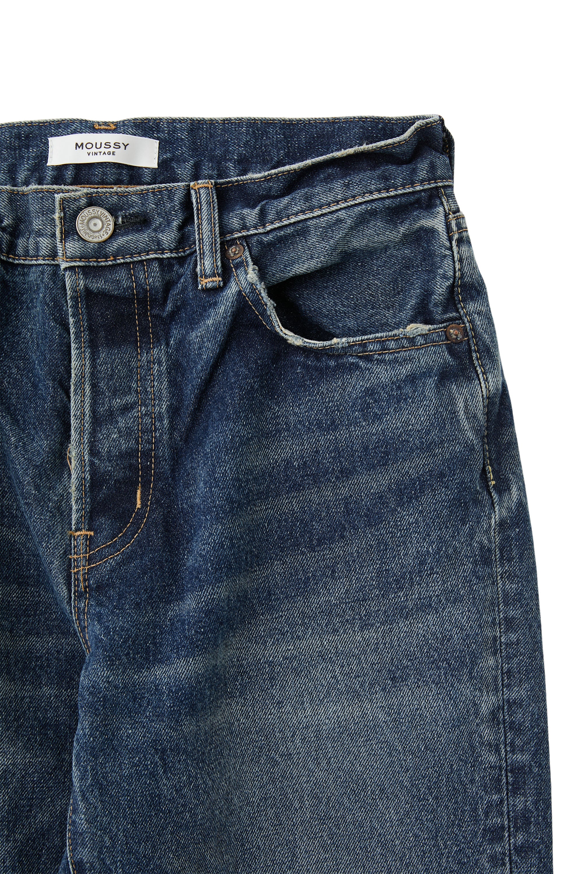 Moussy Denim Bardin Straight Jeans in Dark Blue