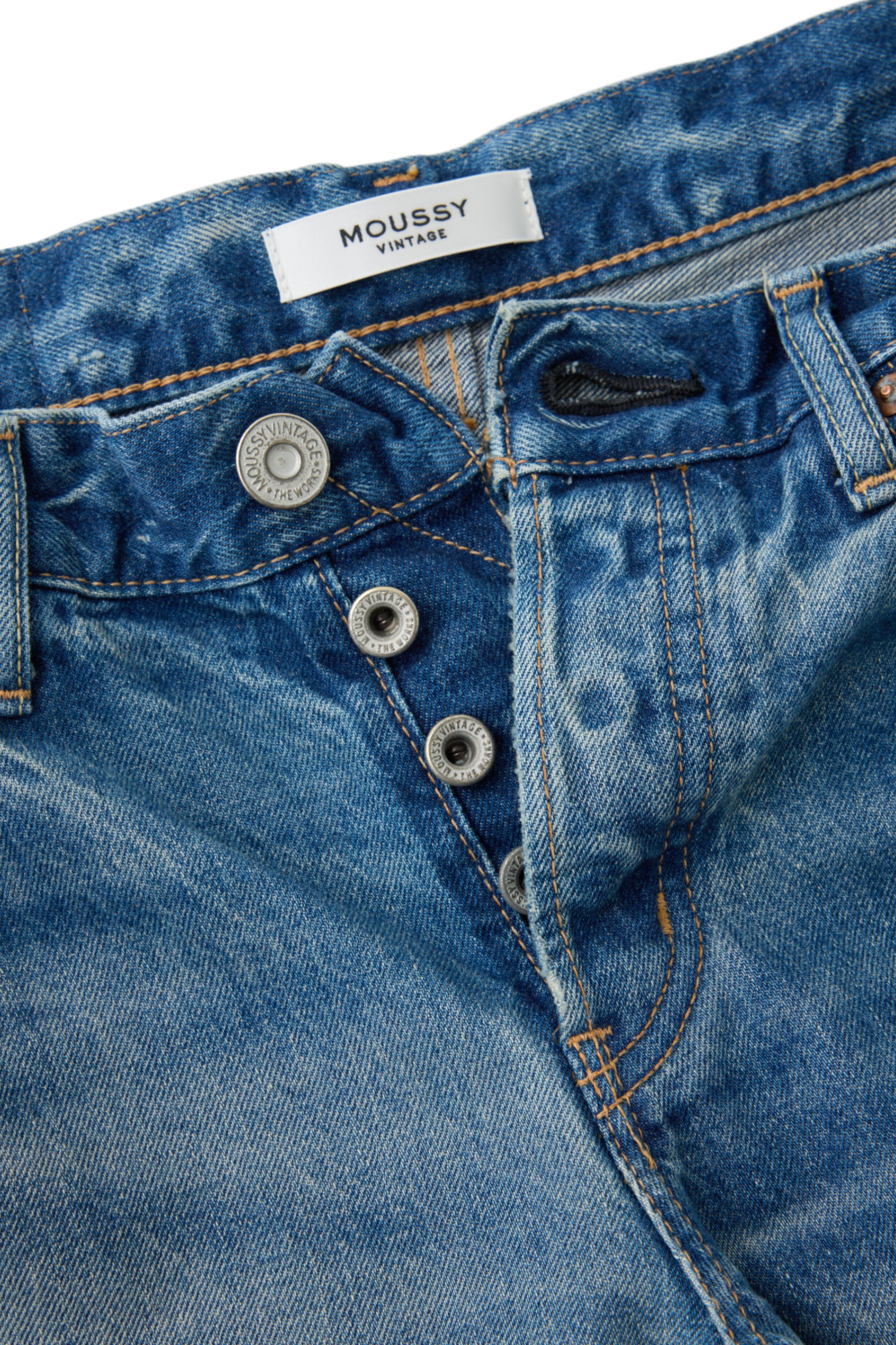 Moussy Denim Bethpage Straight Jeans in Blue