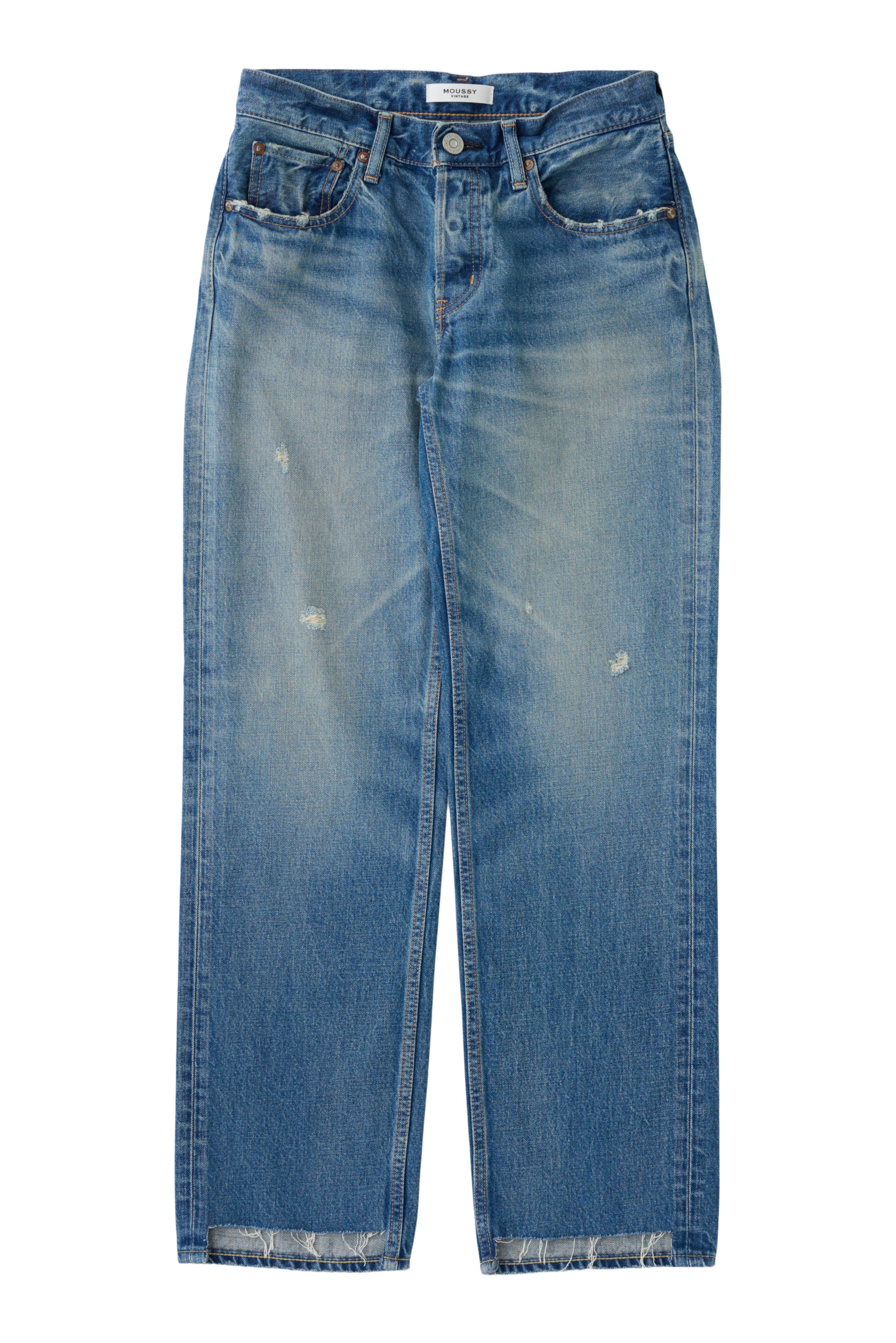 Moussy Denim Bethpage Straight Jeans in Blue