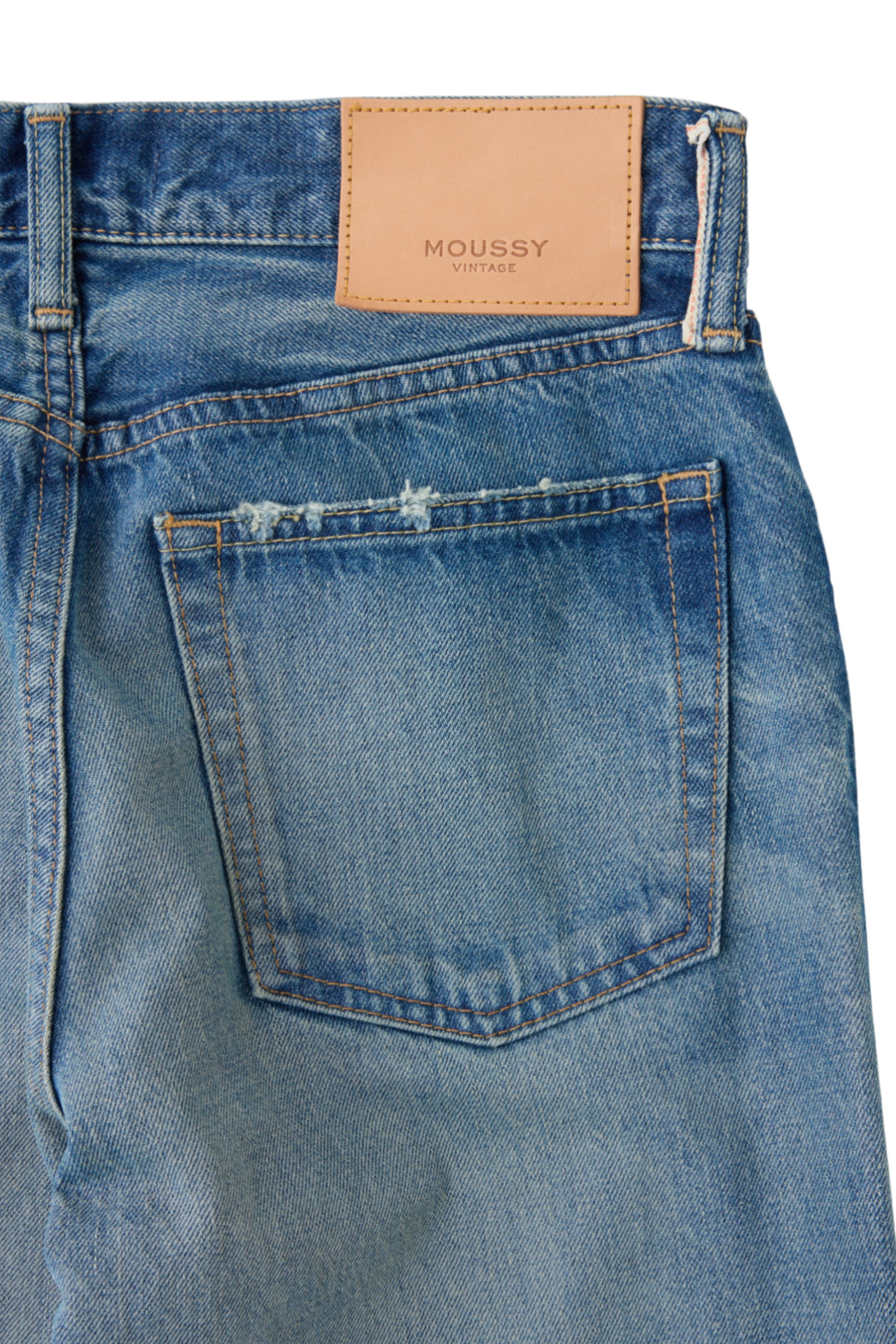 Moussy Denim Bethpage Straight Jeans in Blue