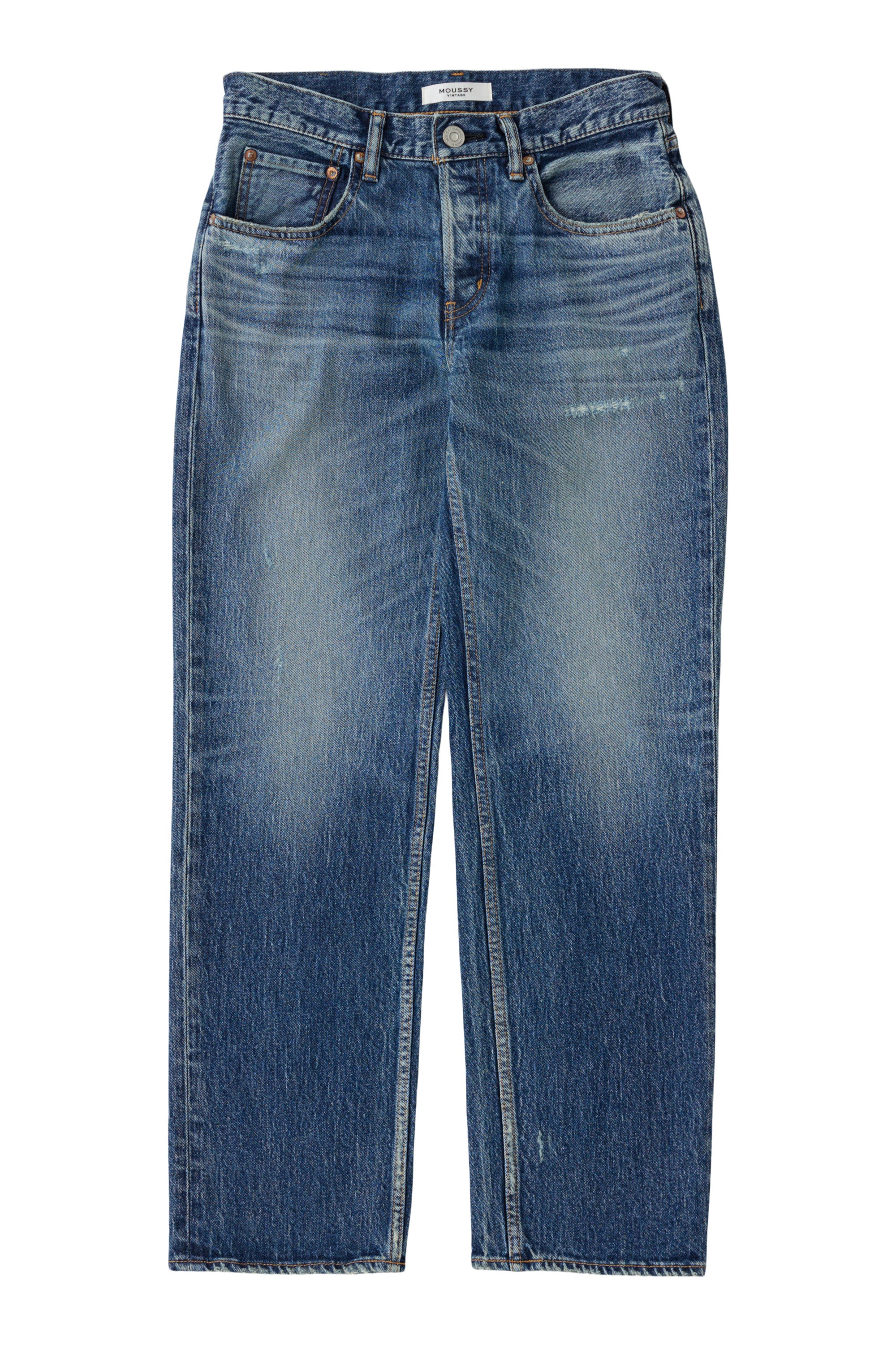 Moussy Denim Cedarhurst Straight Jeans in Blue