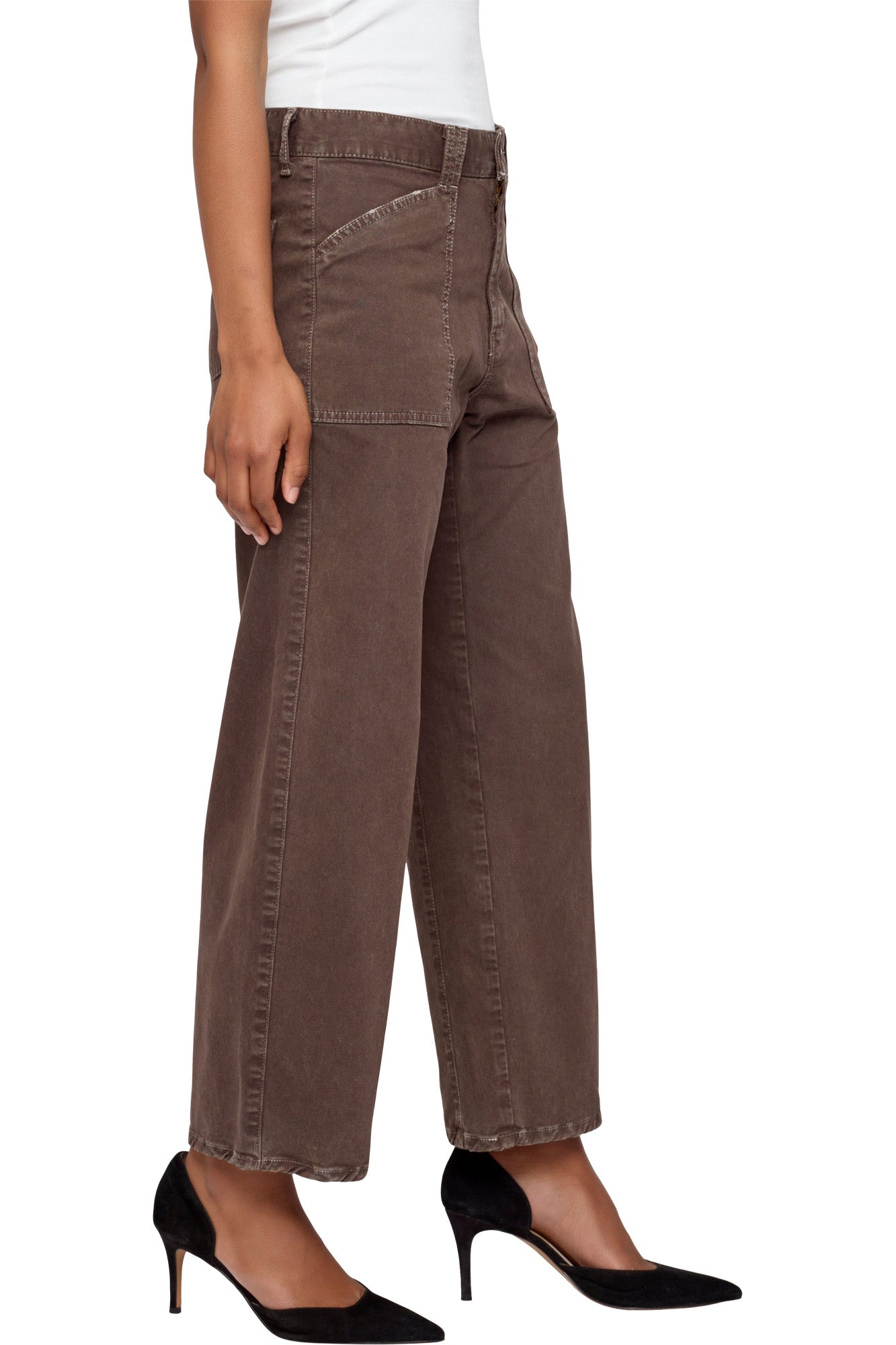 Moussy Denim Gusset Cargo - Pomonok in Brown