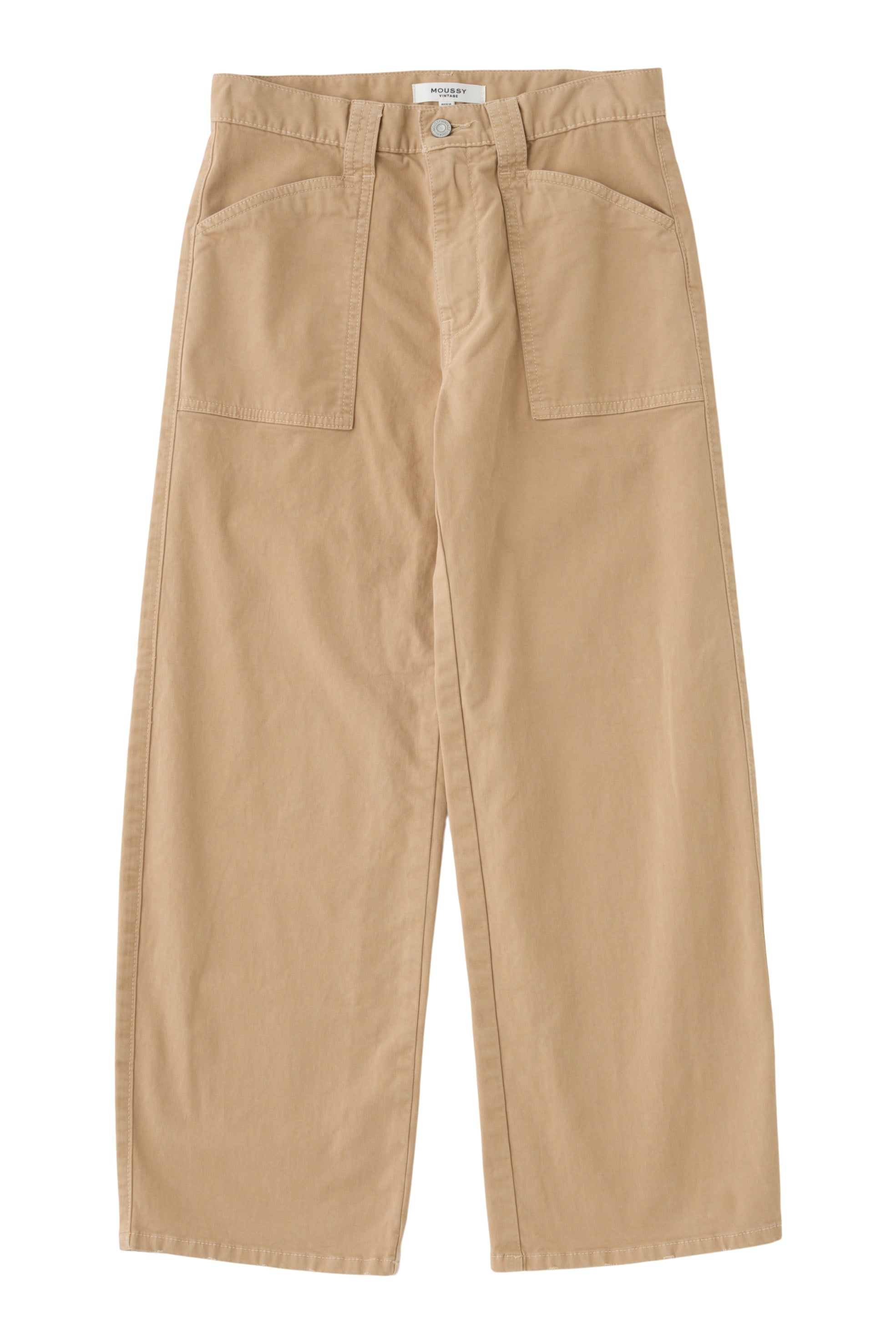 Moussy Denim Pomonok Gusset Cargo Pants in Beige