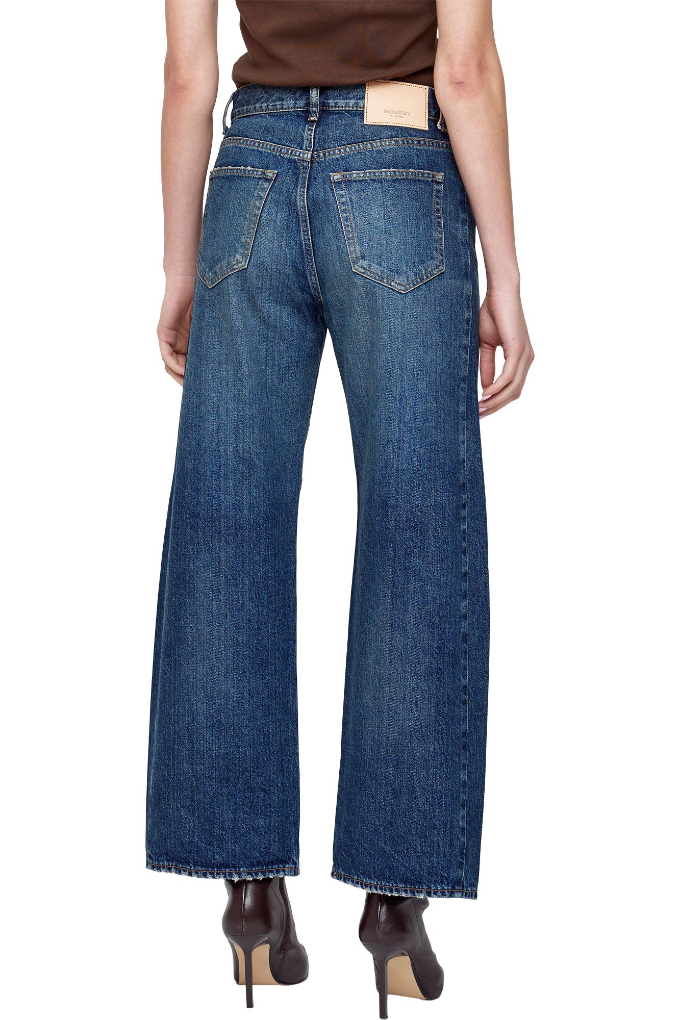 Moussy Denim Harlem Side Line Cocoon in Dark Blue