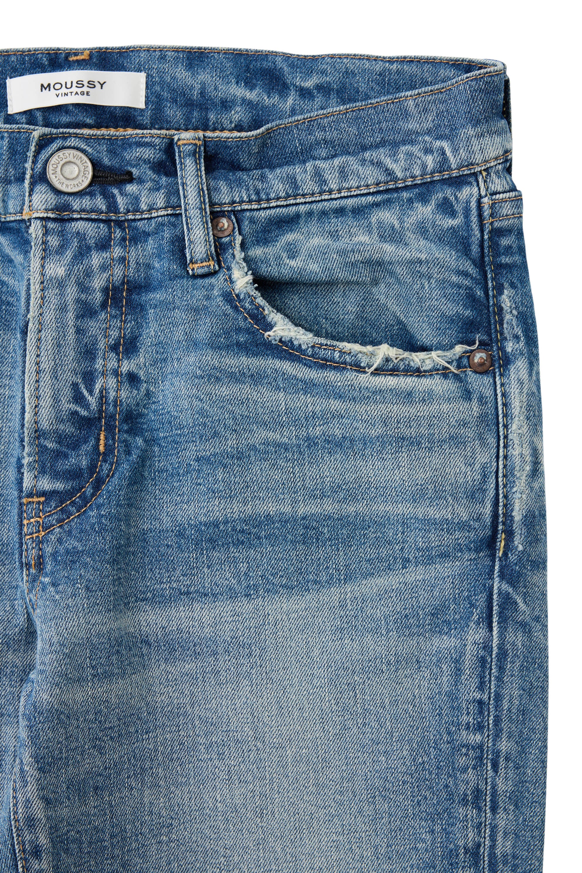 Moussy Denim Hawthhorne Skinny Jeans in Light Blue