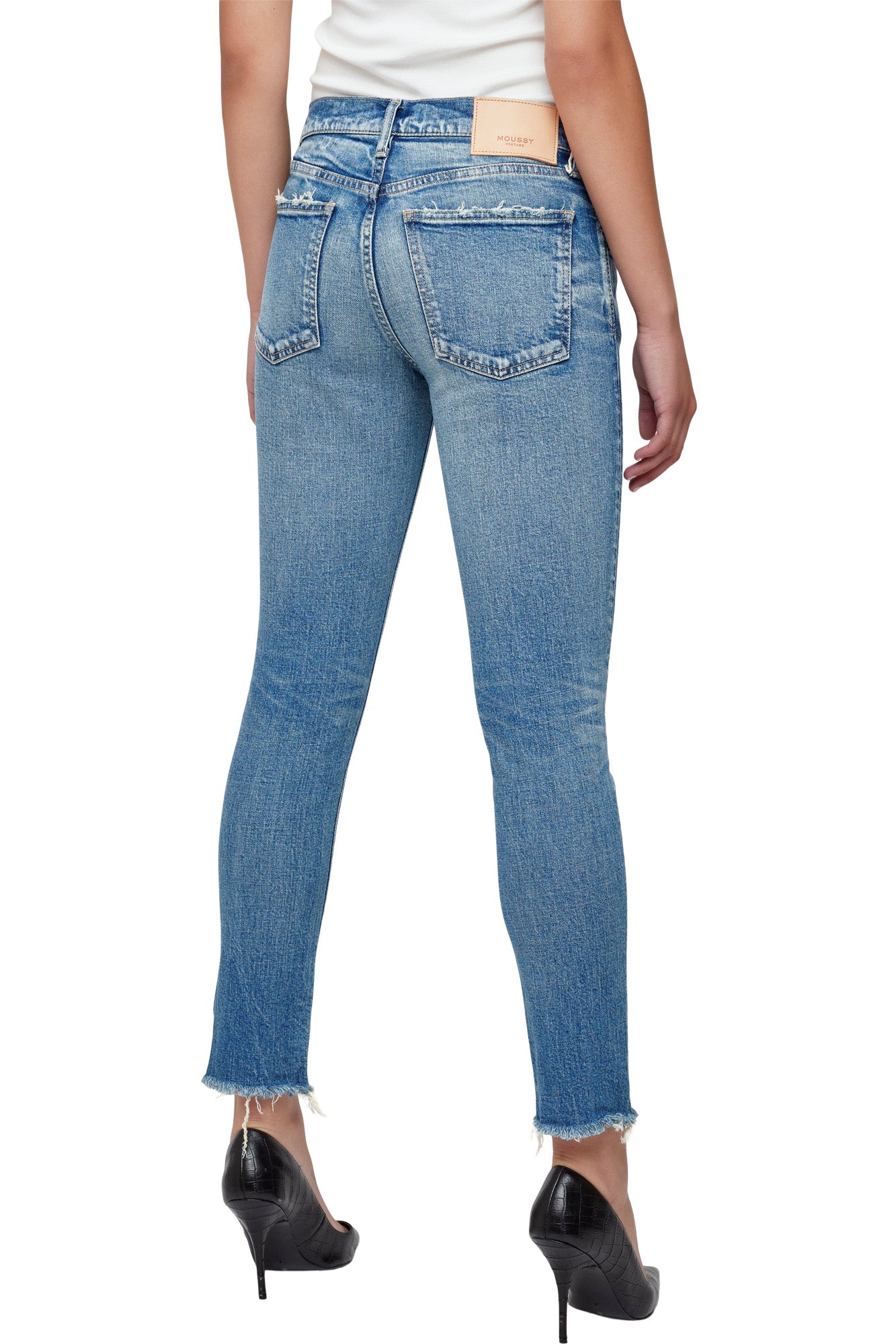 Moussy Denim Hawthhorne Skinny Jeans in Light Blue