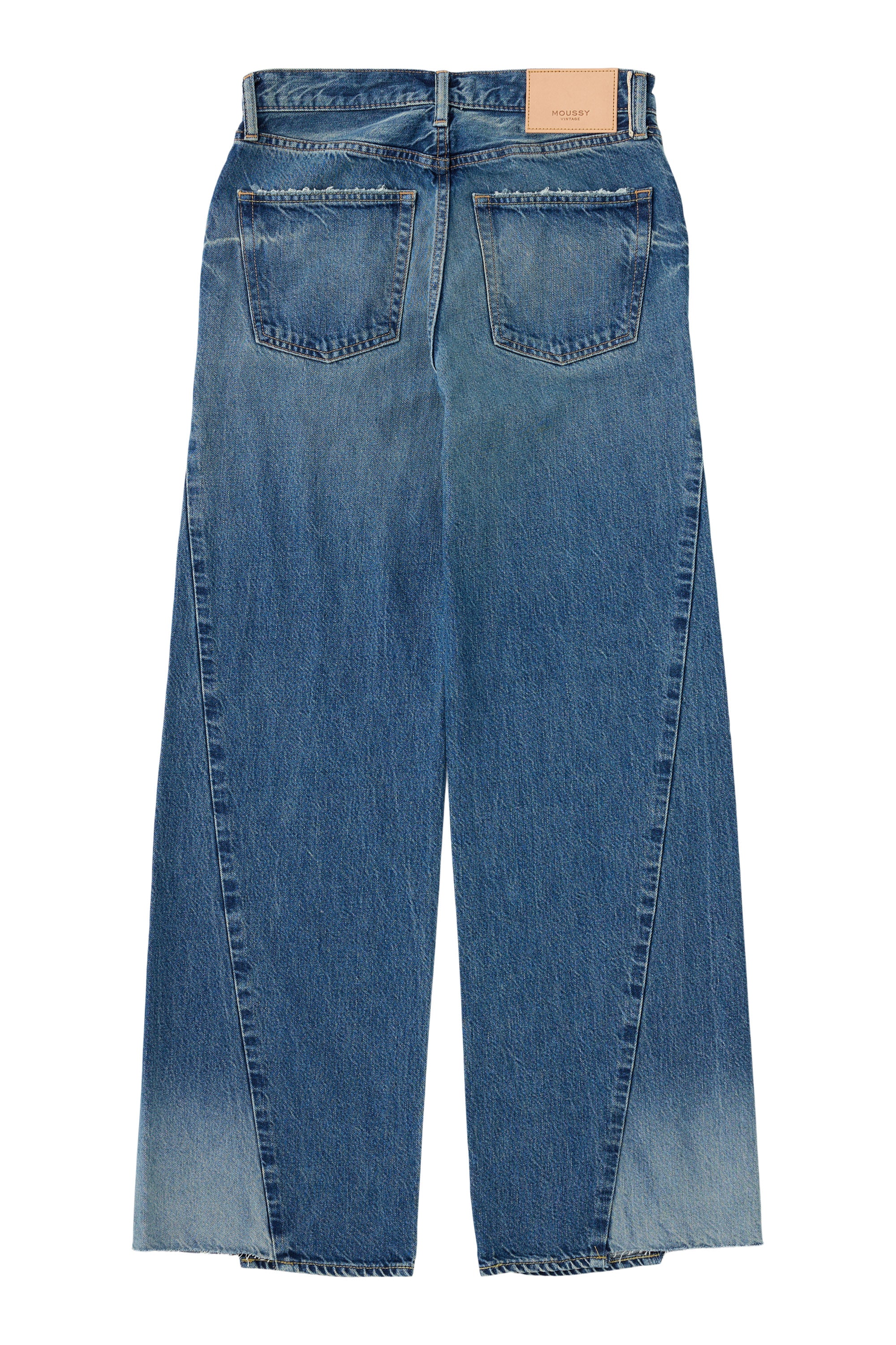 Moussy Denim Holyoke Panel Wide in Blue