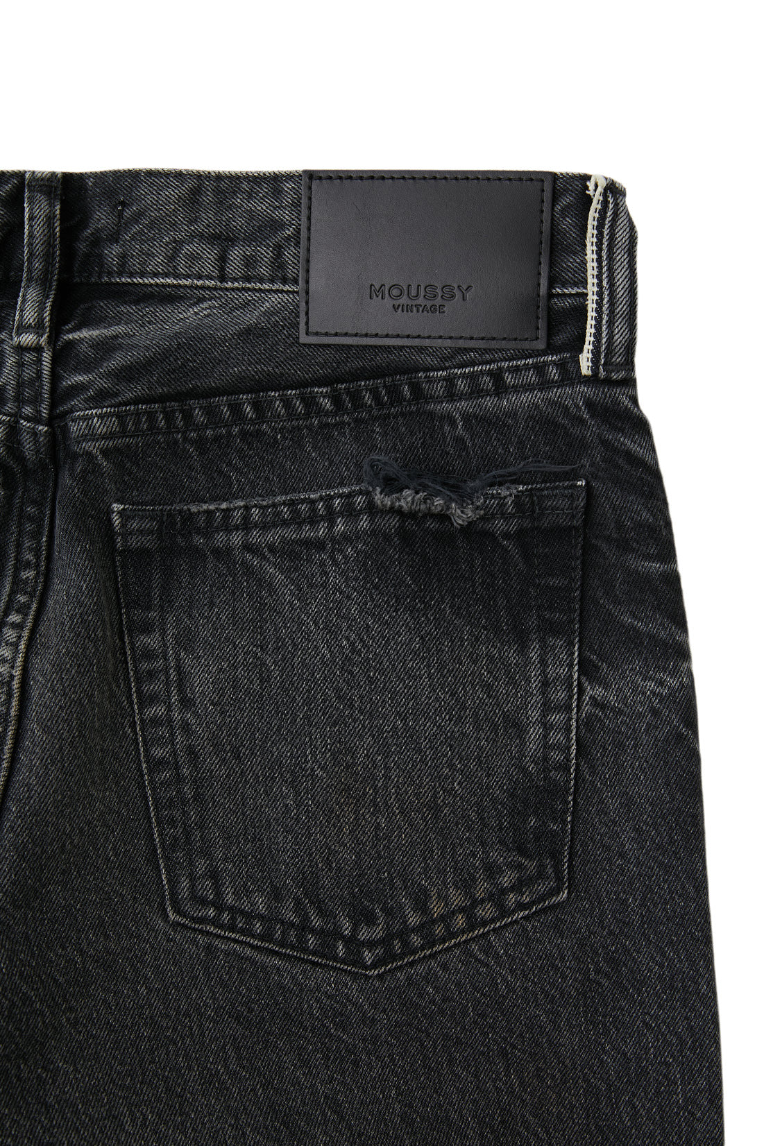 Moussy Denim Iona Straight Low Rise in Black