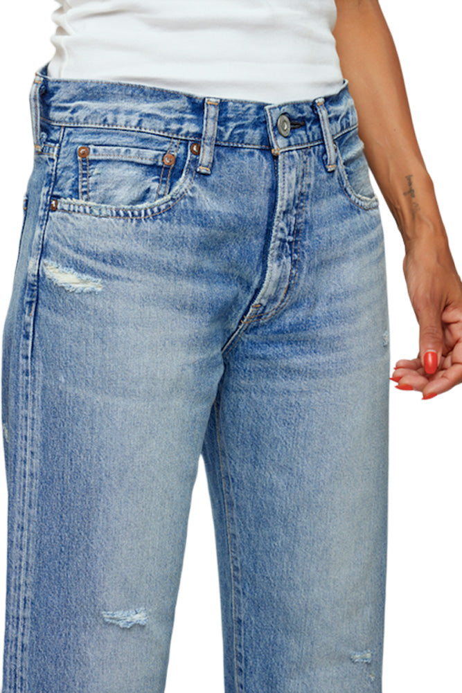 Moussy Denim Kossuth Boys Pants in Light Blue