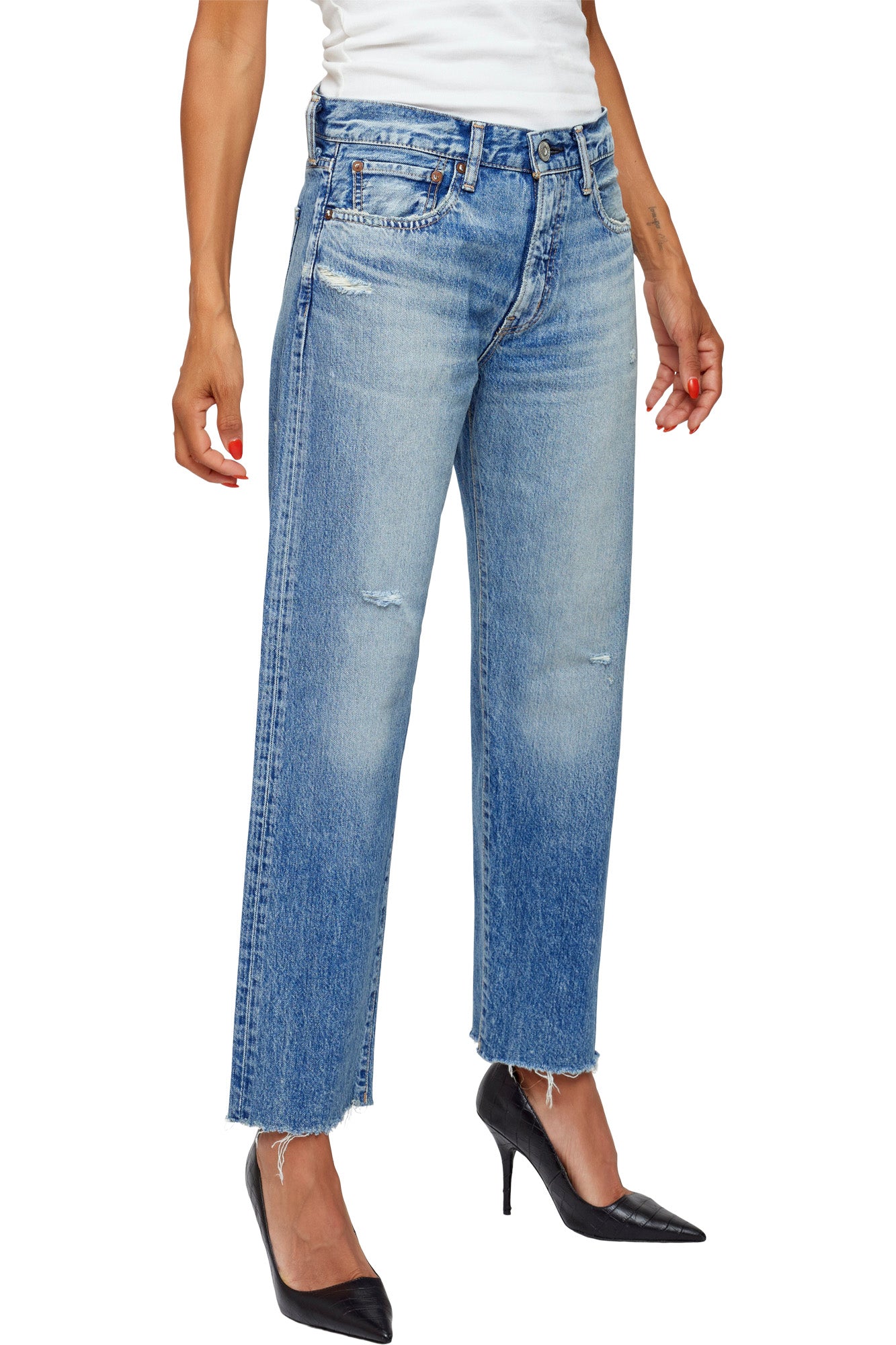 Moussy Denim Kossuth Boys Pants in Light Blue