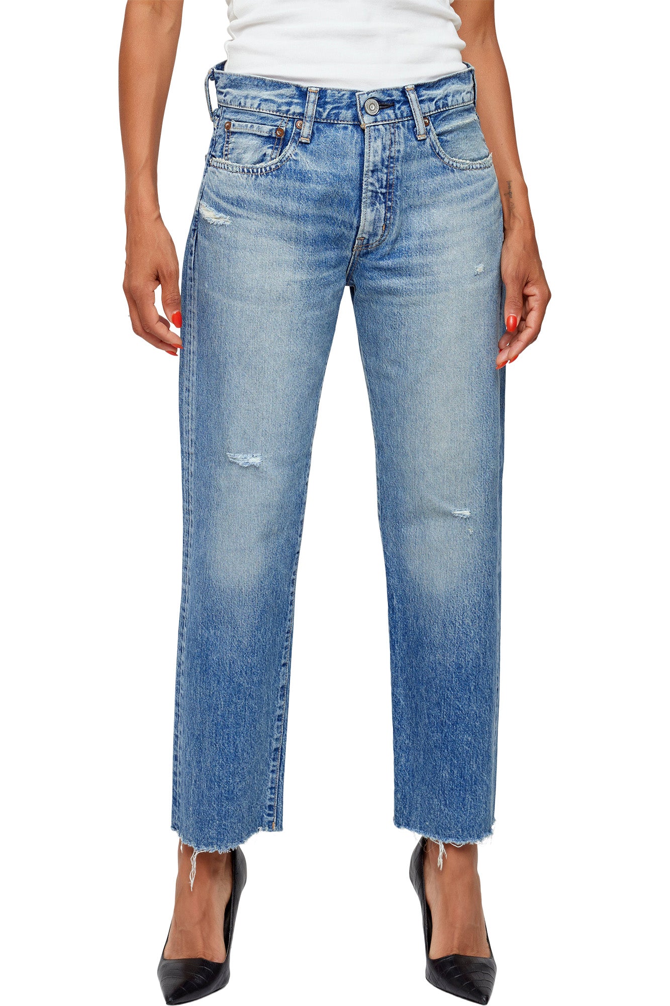 Moussy Denim Kossuth Boys Pants in Light Blue