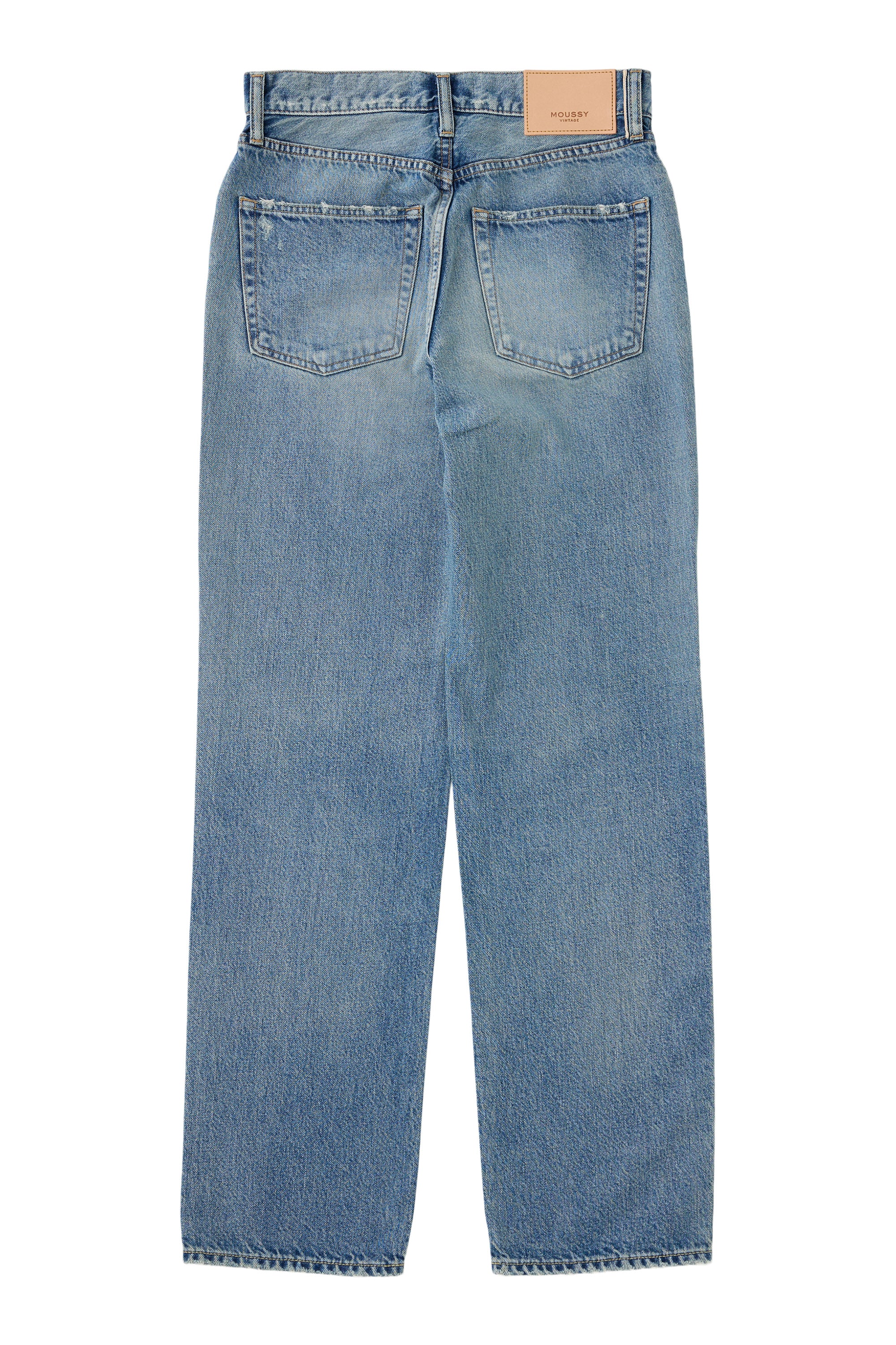 Moussy Denim Leyden Straight Jean in Light Blue