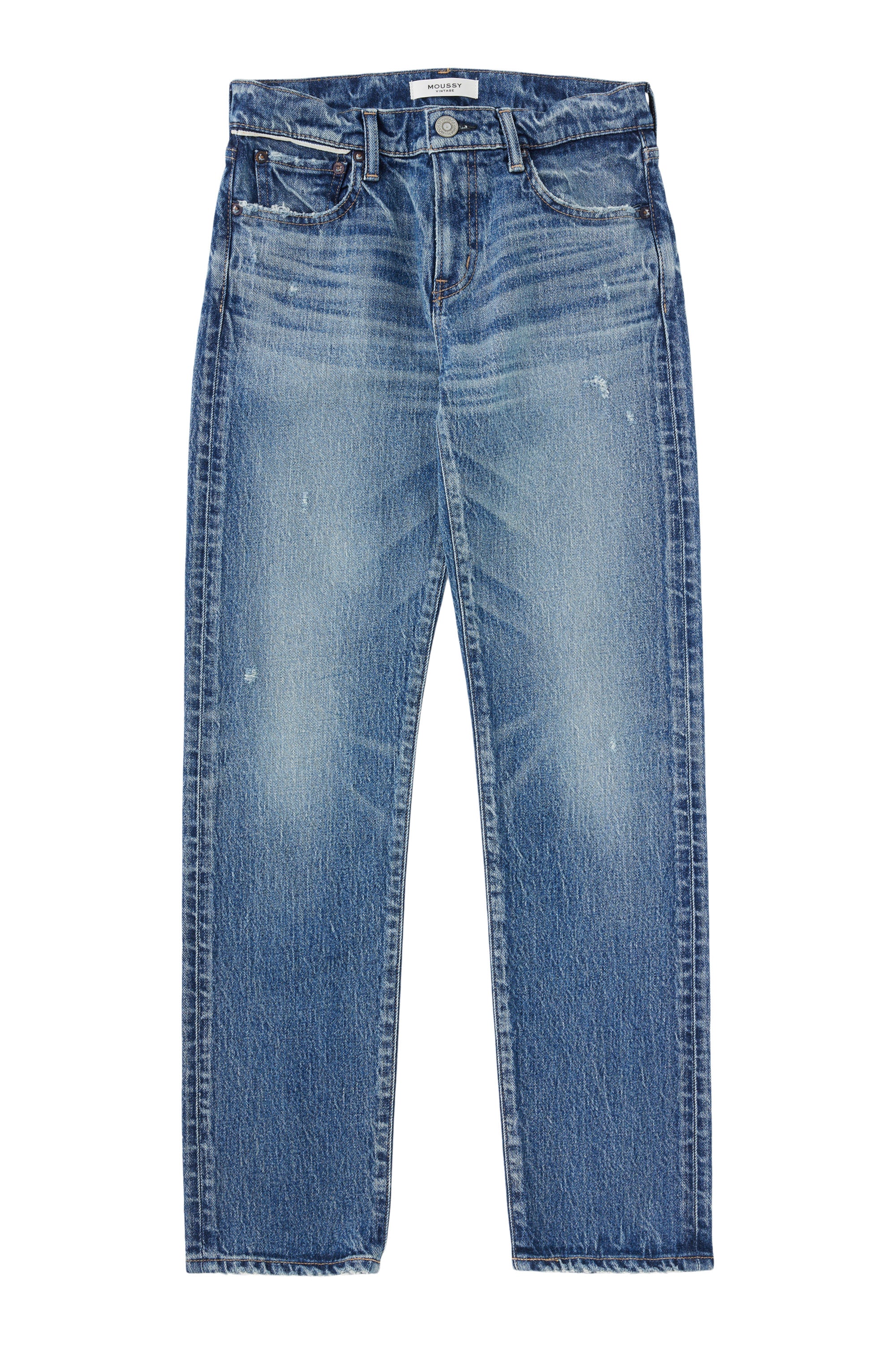 Moussy Denim Mallard Slim Straight in Blue