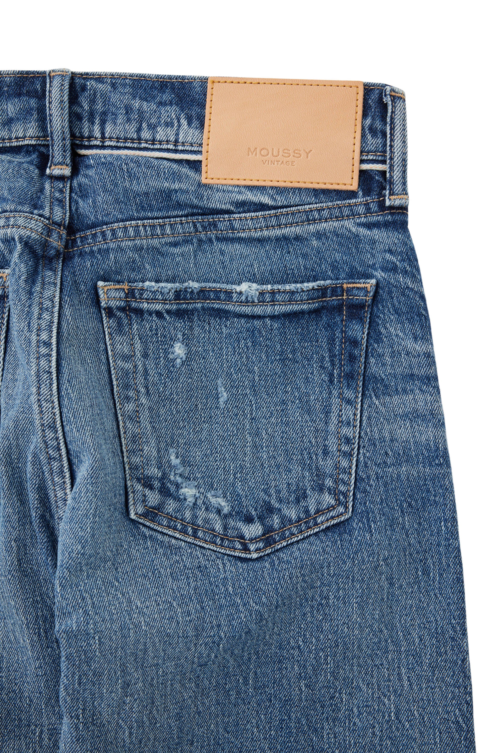Moussy Denim Mallard Slim Straight in Blue