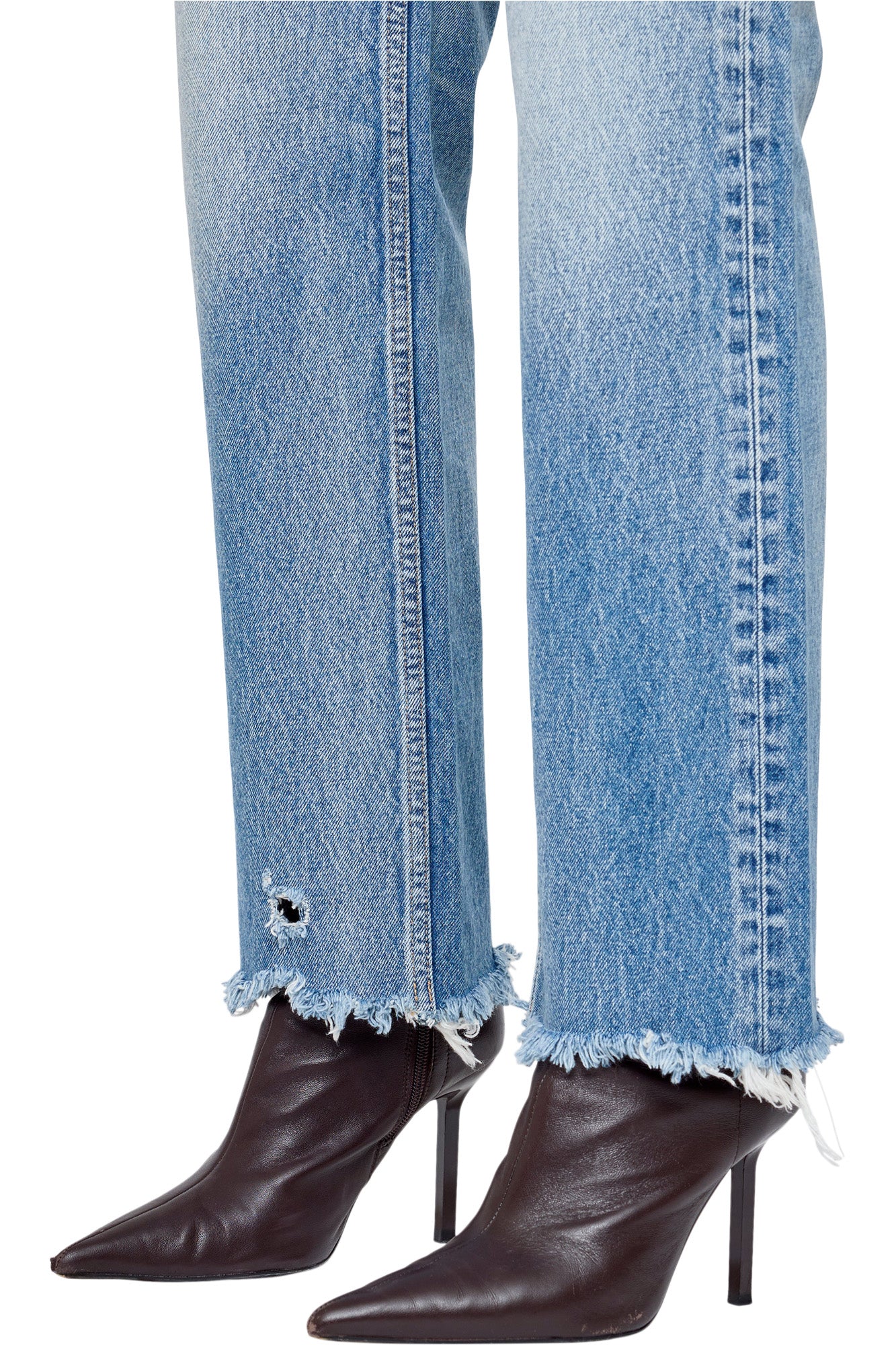 Moussy Denim Mattapan Low-Rise Straight in Light Blue