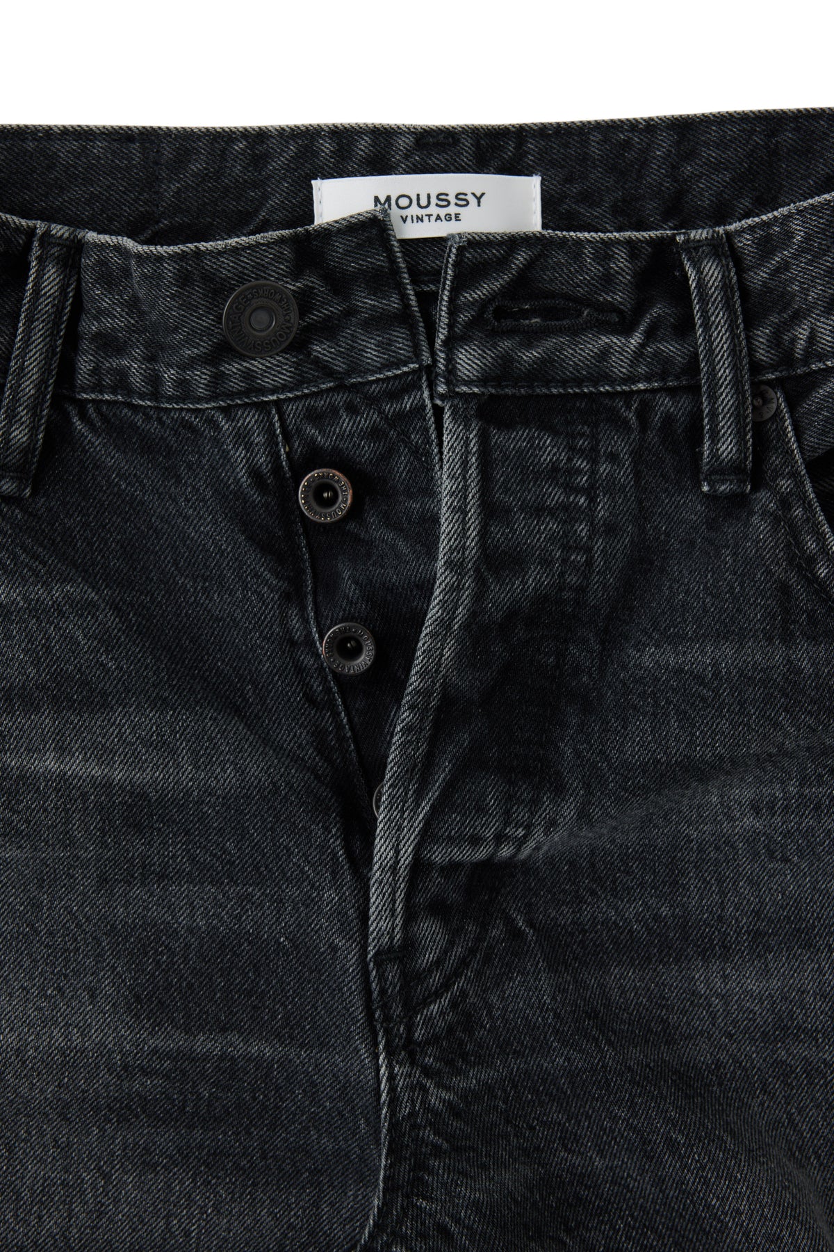 Moussy Denim Remake Flare - Redhook in Light Black