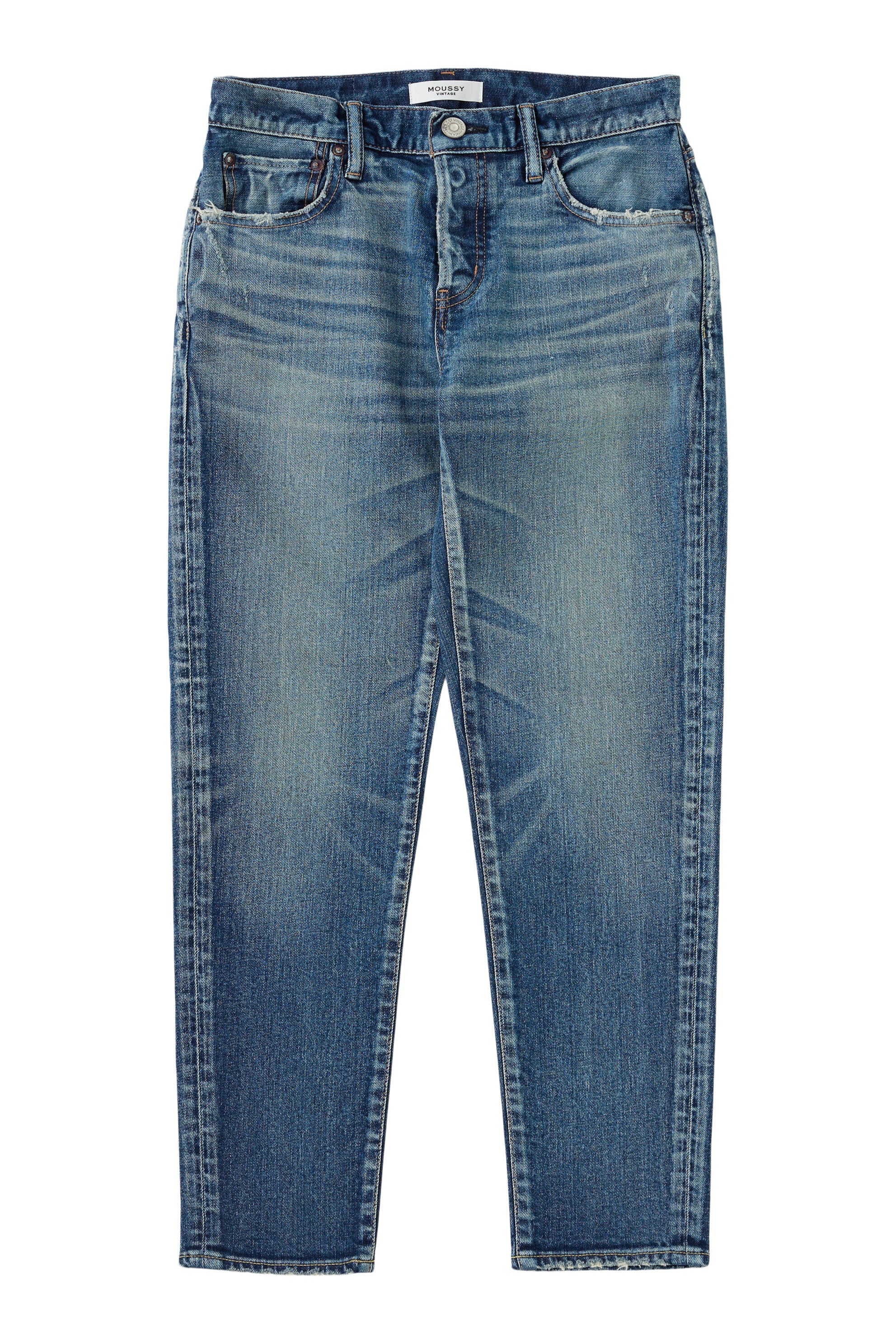 Moussy Denim Alice Tapered Jean in Blue